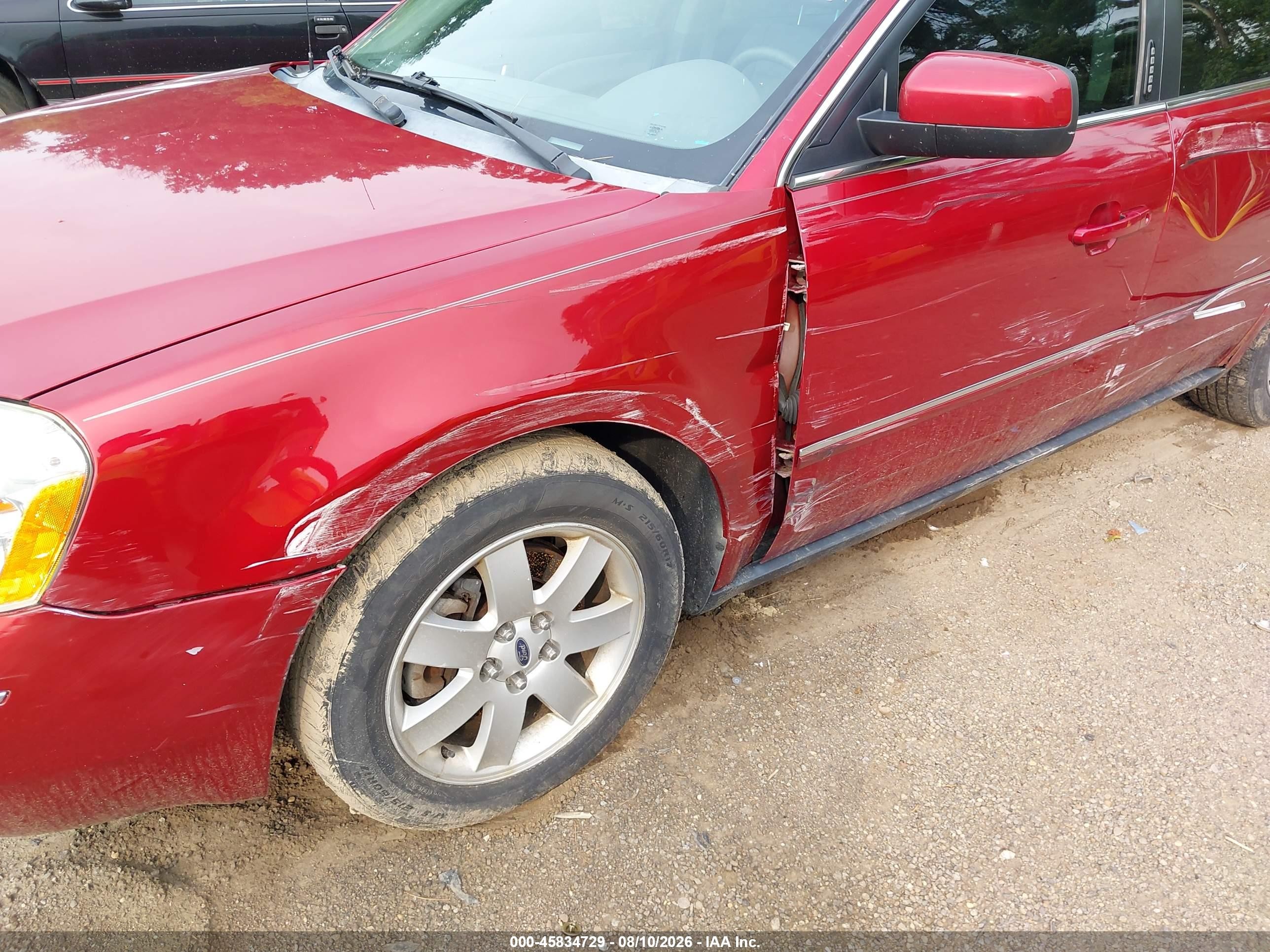2005 Ford Five Hundred Sel Red vin: 1FAFP24145G146524