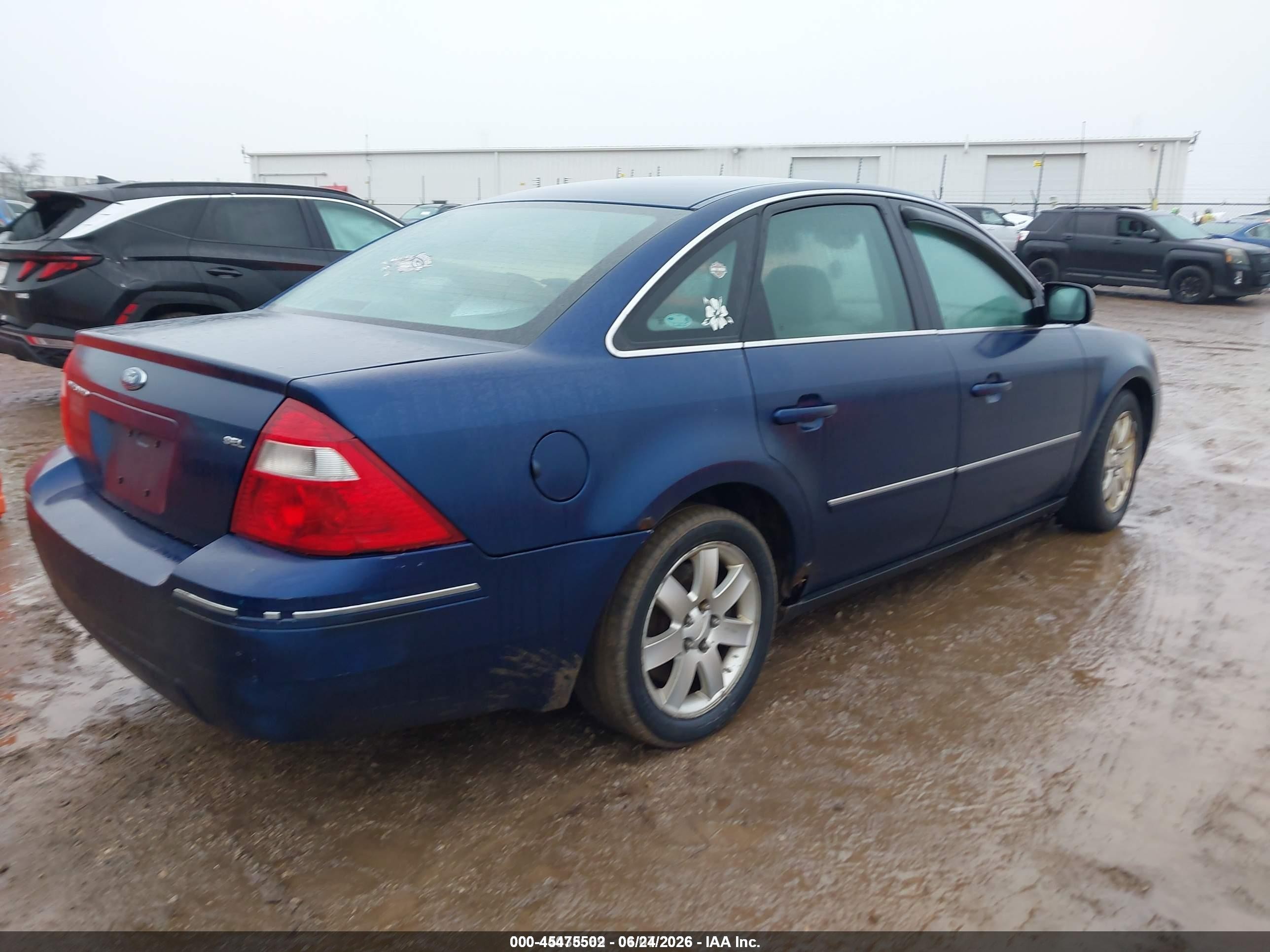2005 Ford Five Hundred Sel Blue vin: 1FAFP24155G110700