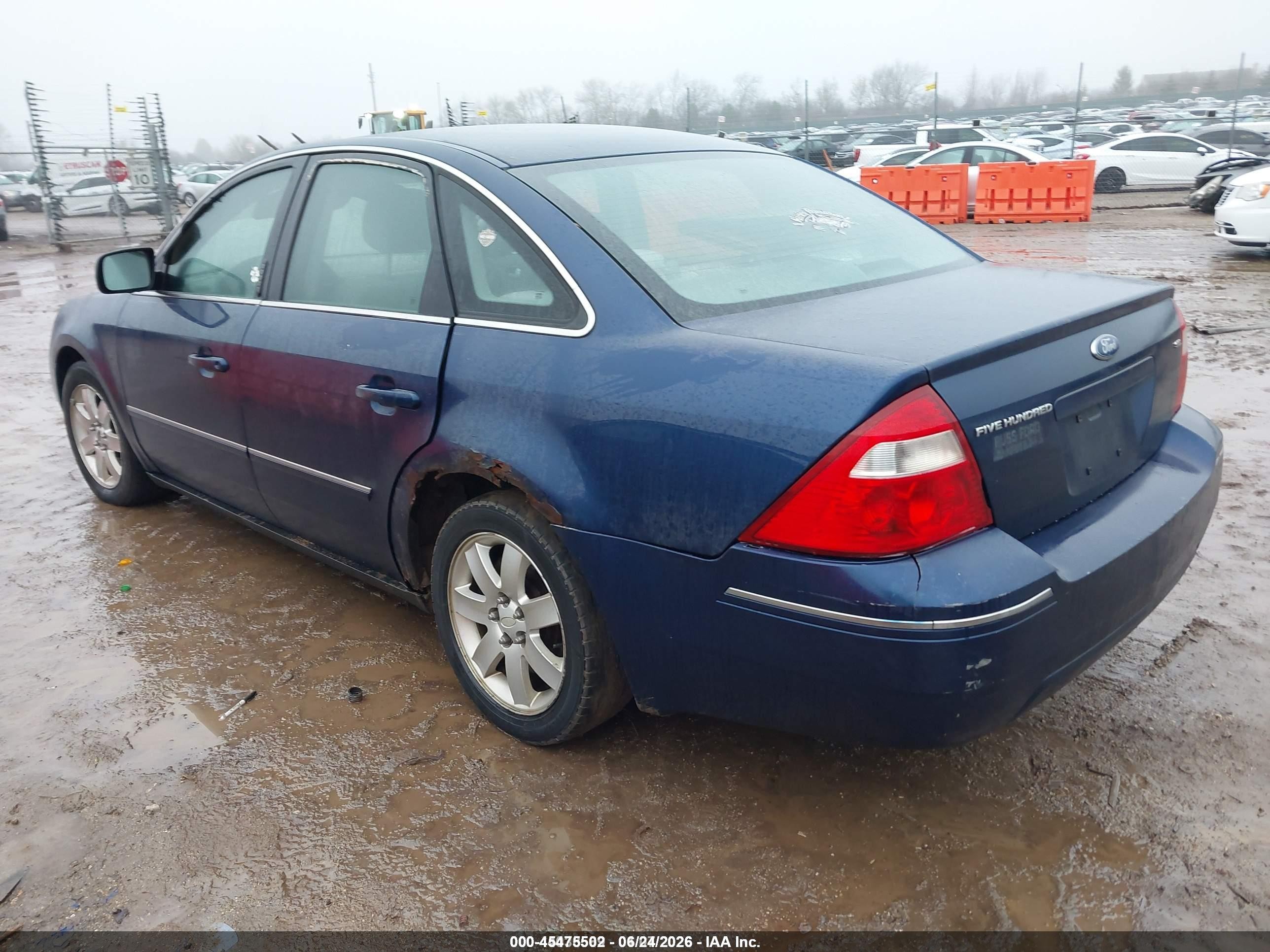 2005 Ford Five Hundred Sel Blue vin: 1FAFP24155G110700