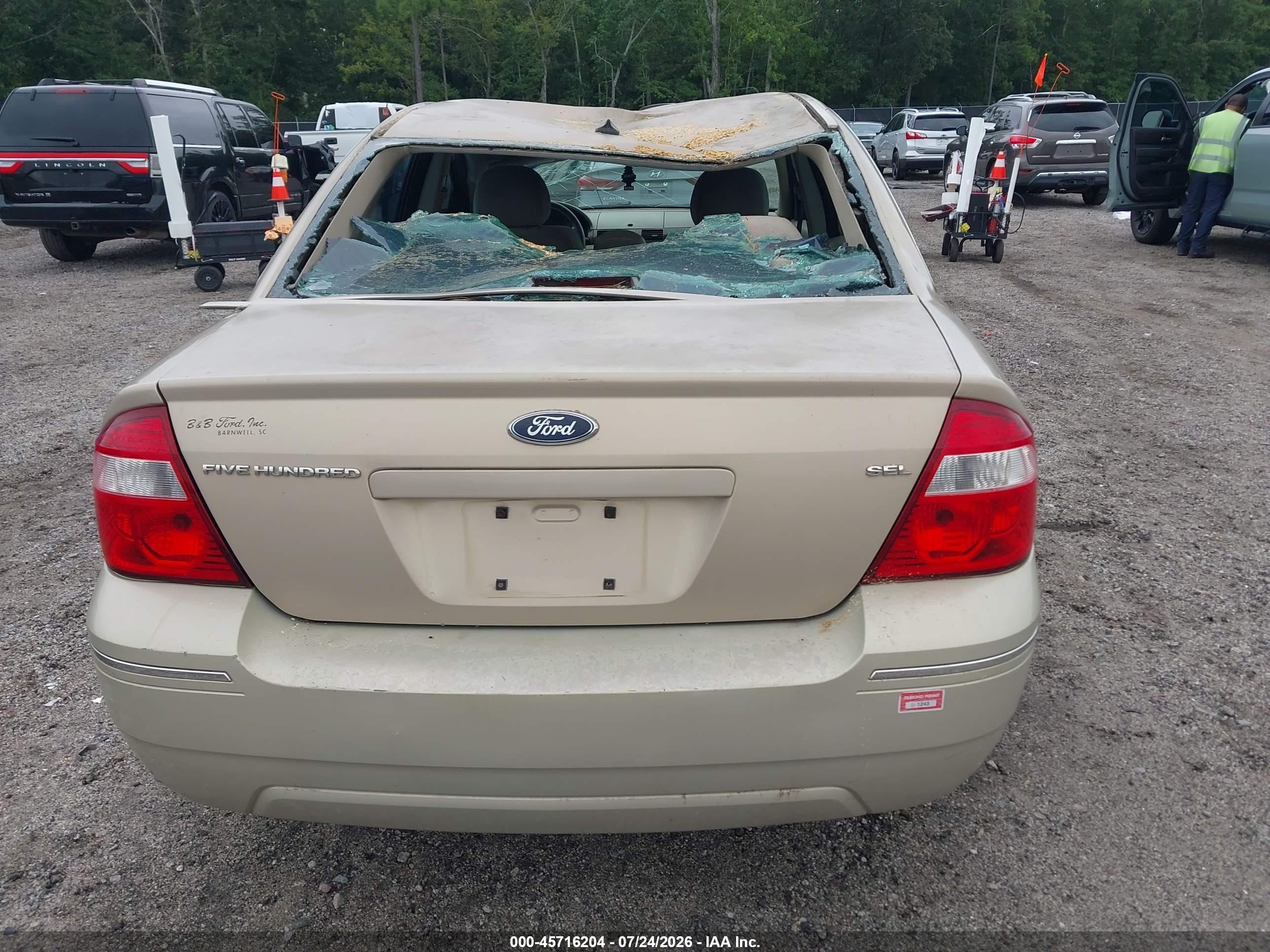 2007 Ford Five Hundred Sel Tan vin: 1FAFP24167G123393