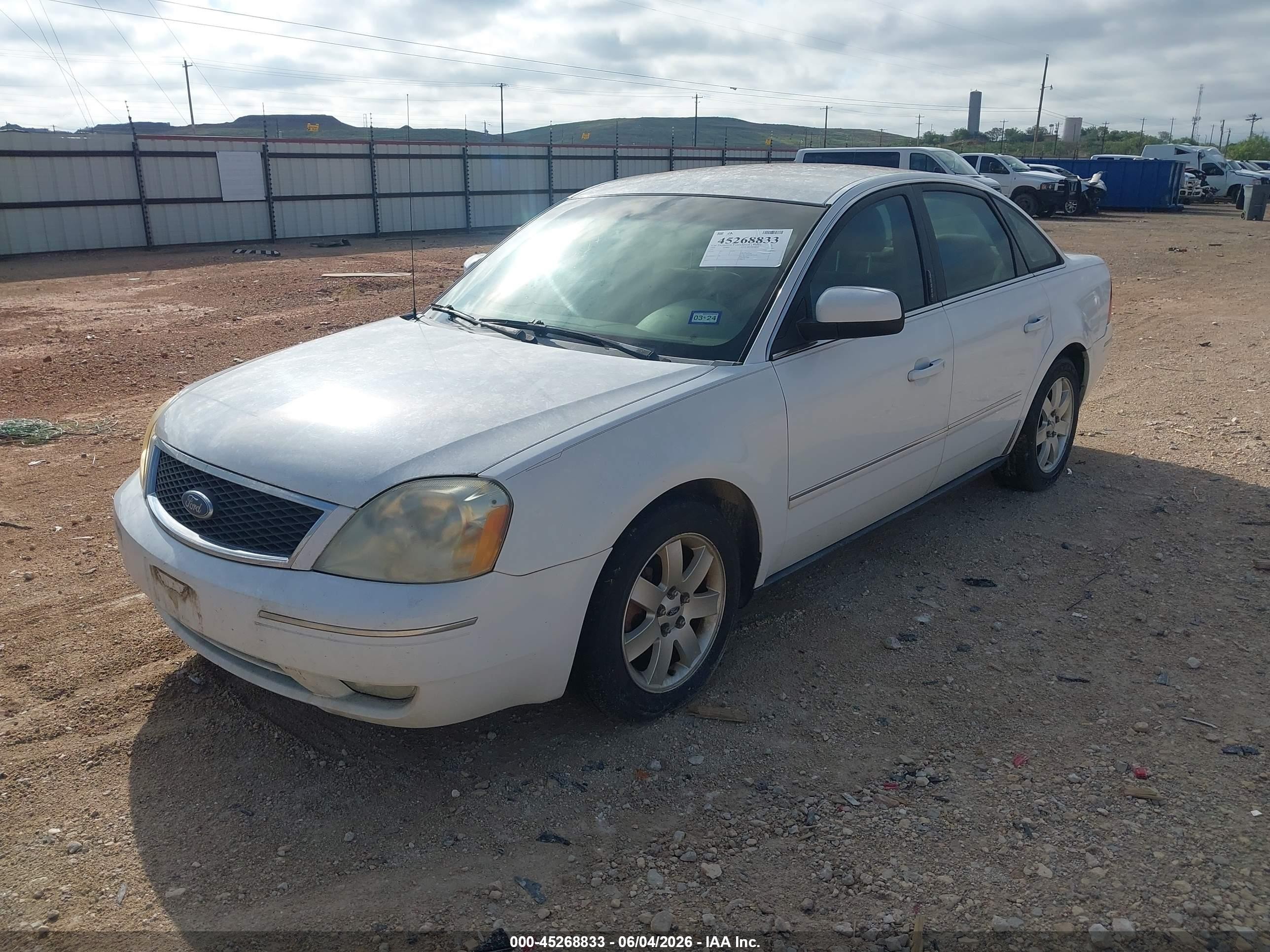 2006 Ford Five Hundred Sel White vin: 1FAFP24176G110344