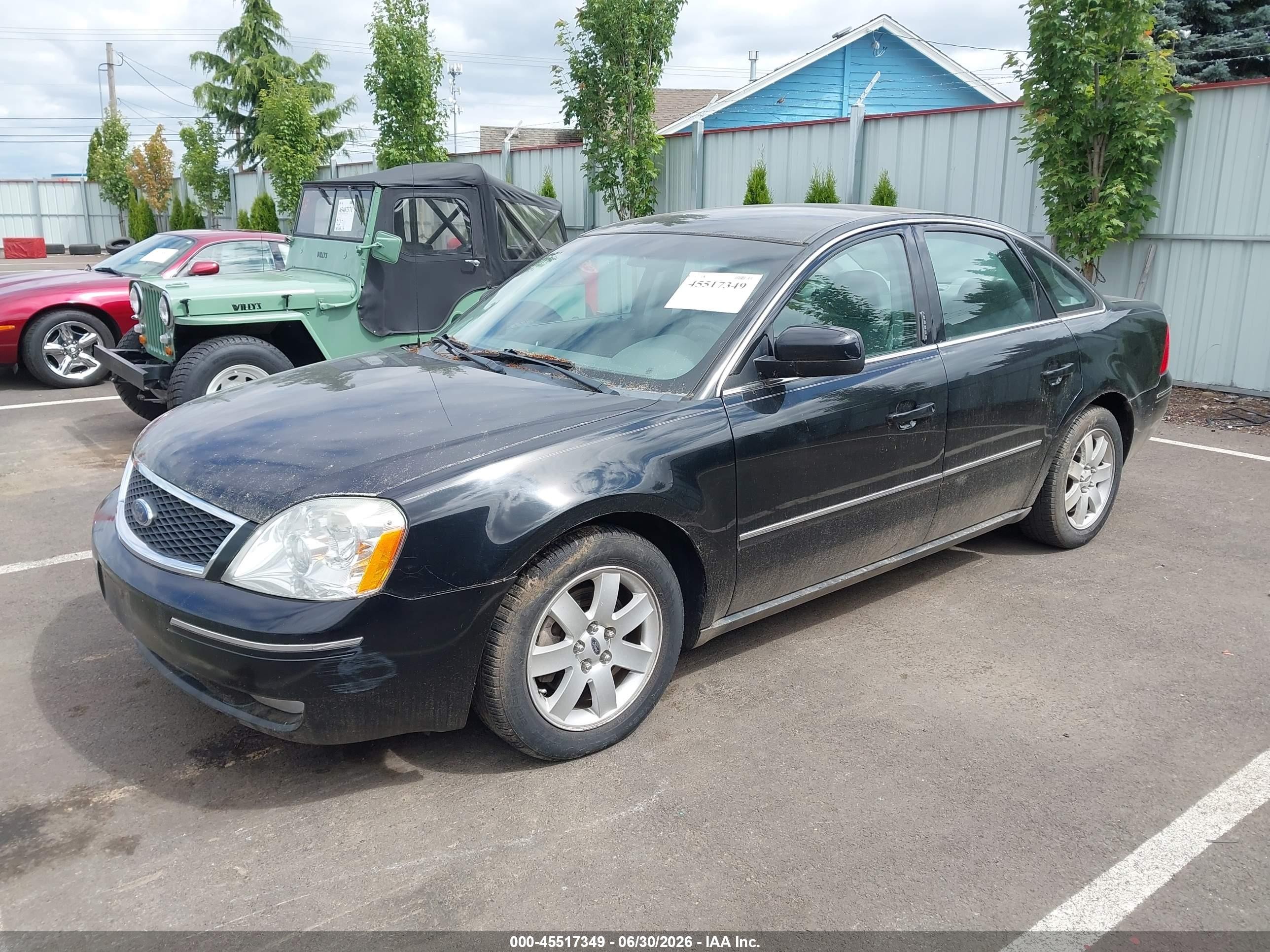 2006 Ford Five Hundred Sel Black vin: 1FAFP24176G111459