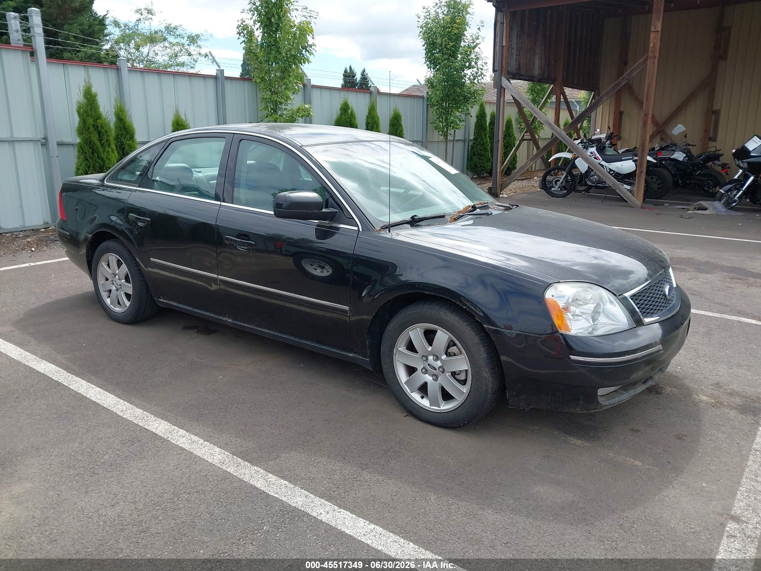 2006 Ford Five Hundred Sel Black vin: 1FAFP24176G111459