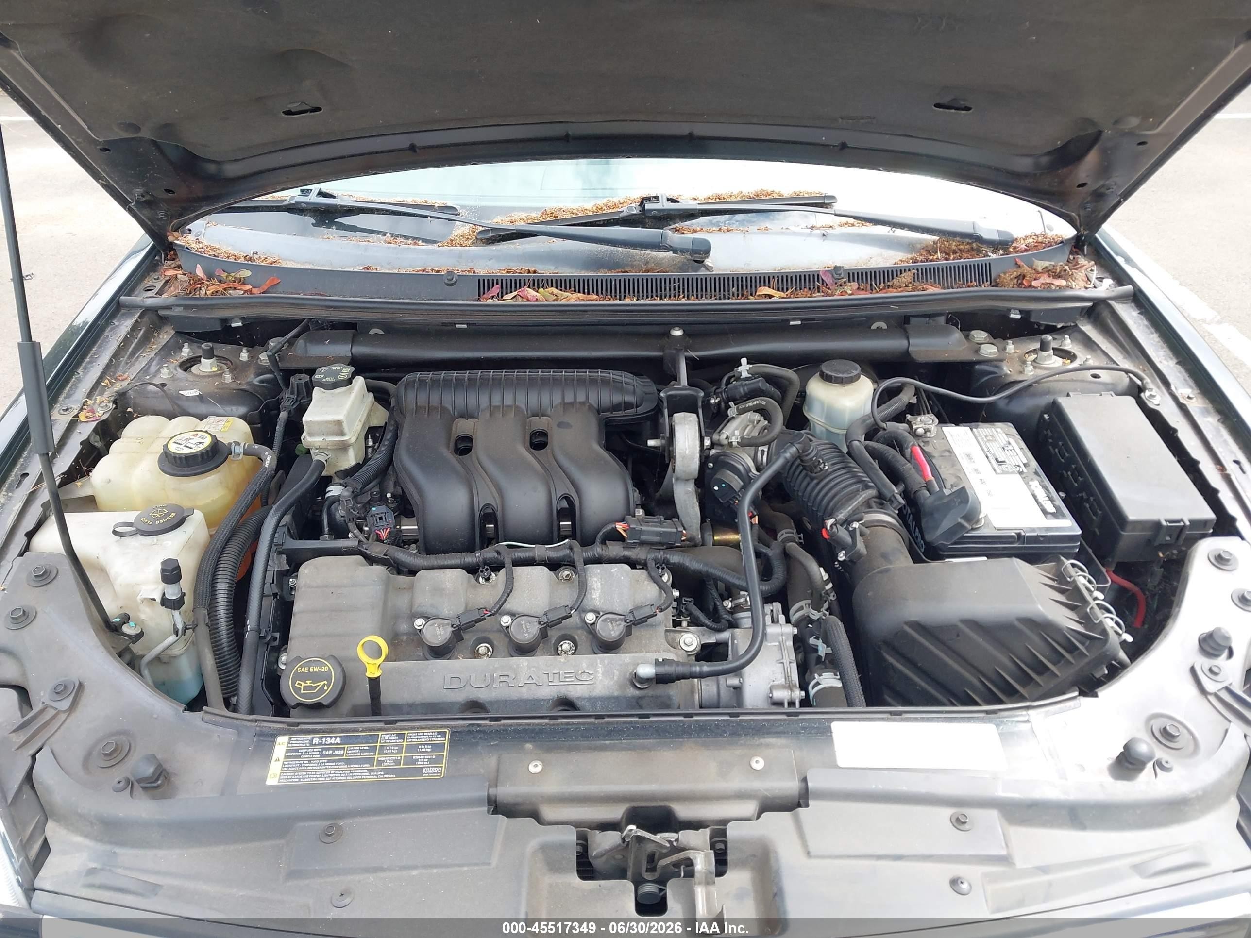 2006 Ford Five Hundred Sel Black vin: 1FAFP24176G111459