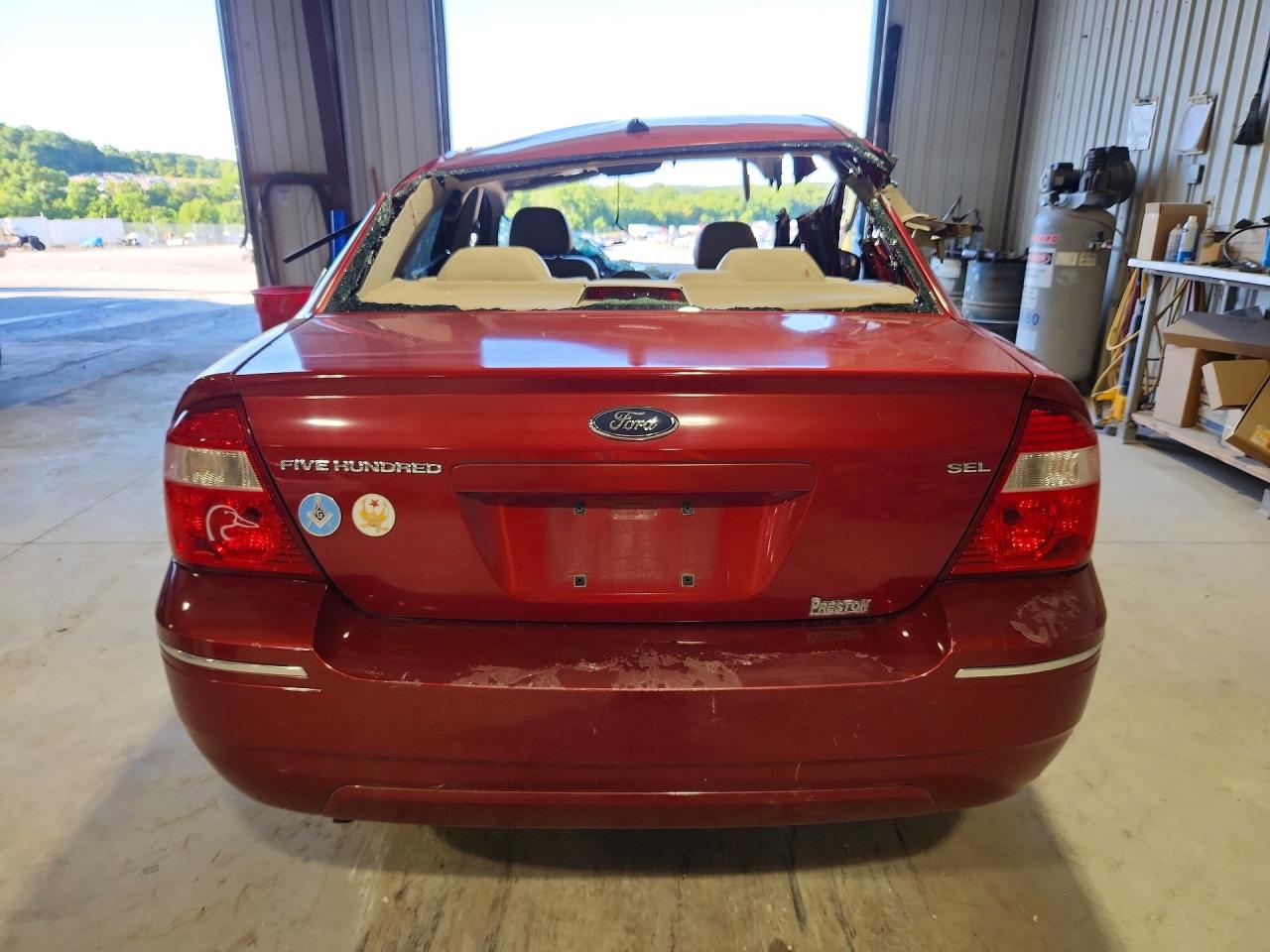 2007 Ford Five Hundred Sel Burgundy vin: 1FAFP24187G102805