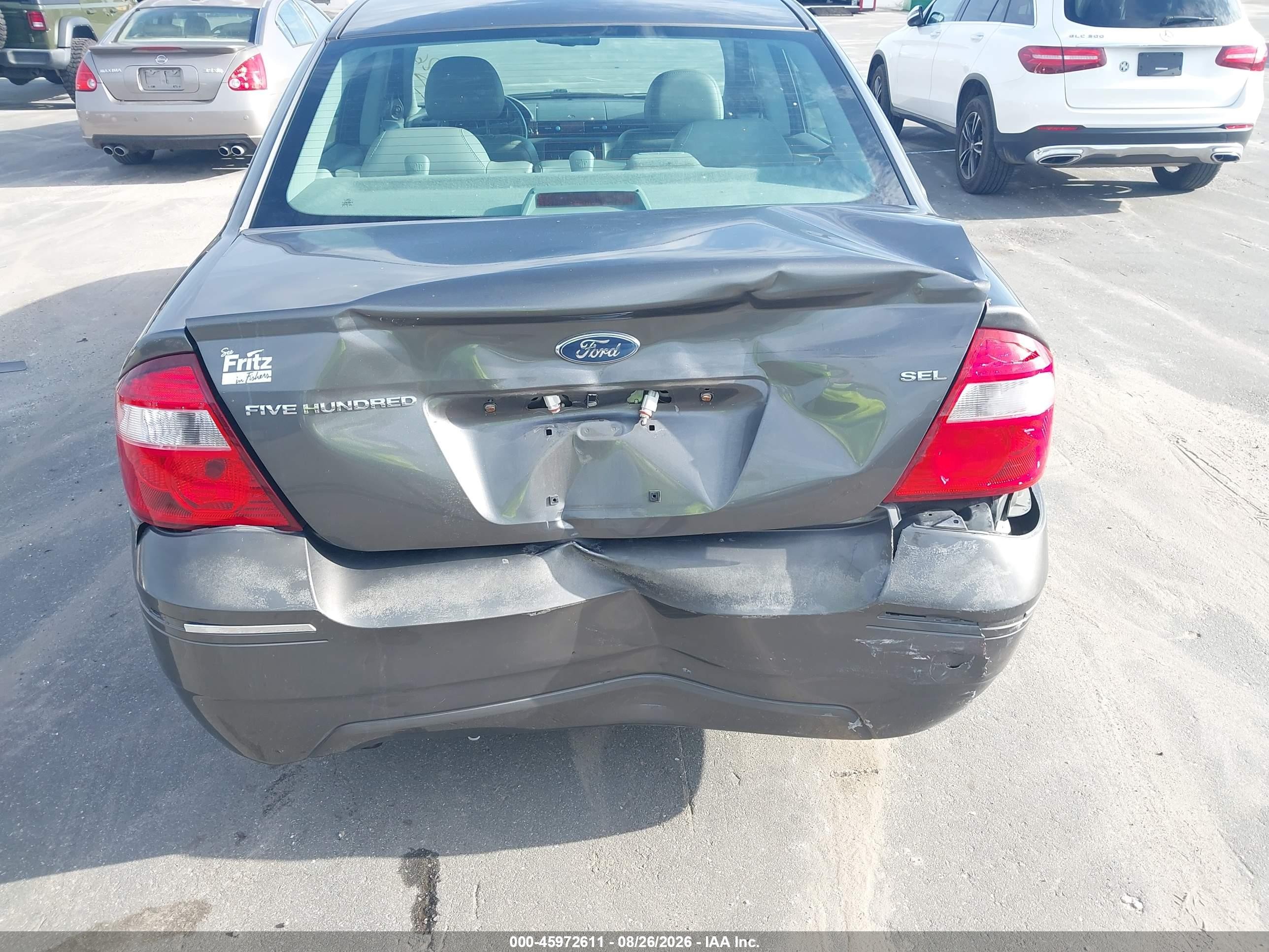 2006 Ford Five Hundred Sel Gray vin: 1FAFP24196G179052