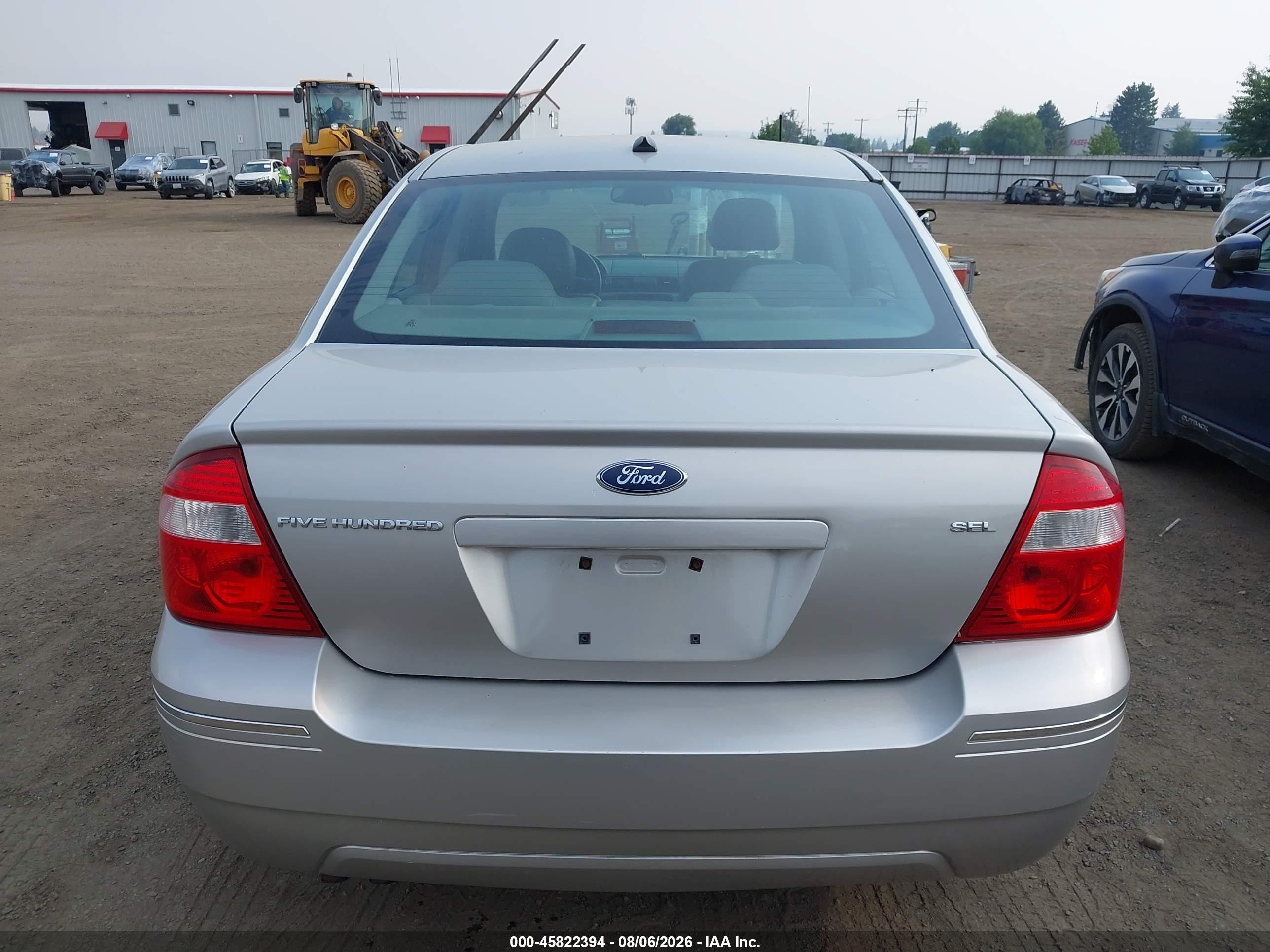 2007 Ford Five Hundred Sel Silver vin: 1FAFP24197G107933