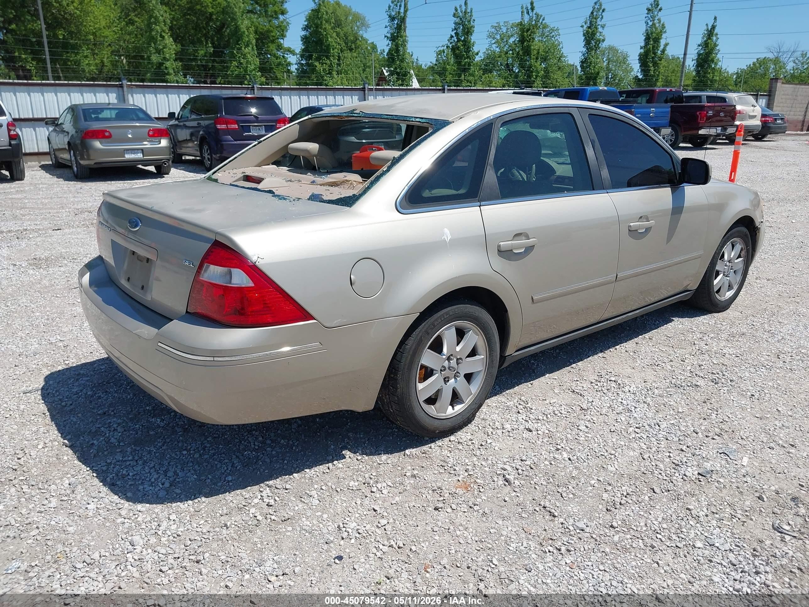 2005 Ford Five Hundred Sel Золотой vin: 1FAFP241X5G140789