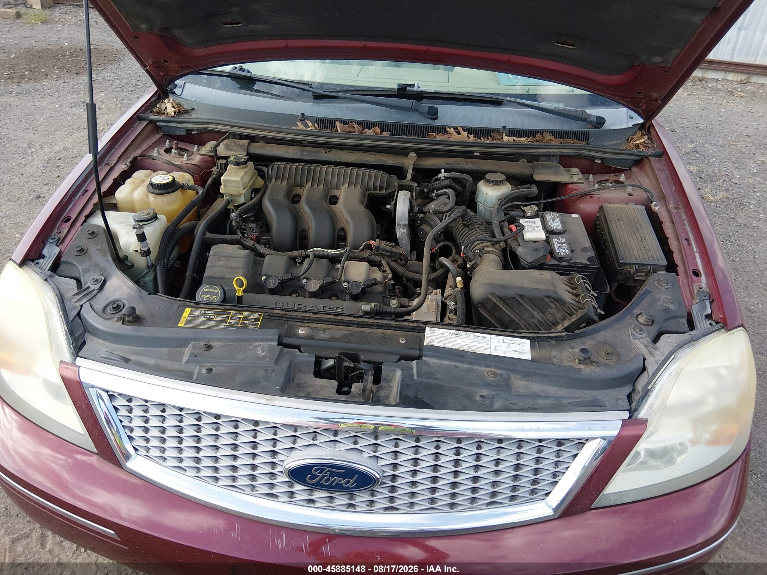 2005 Ford Five Hundred Limited Burgundy vin: 1FAFP25115G181505