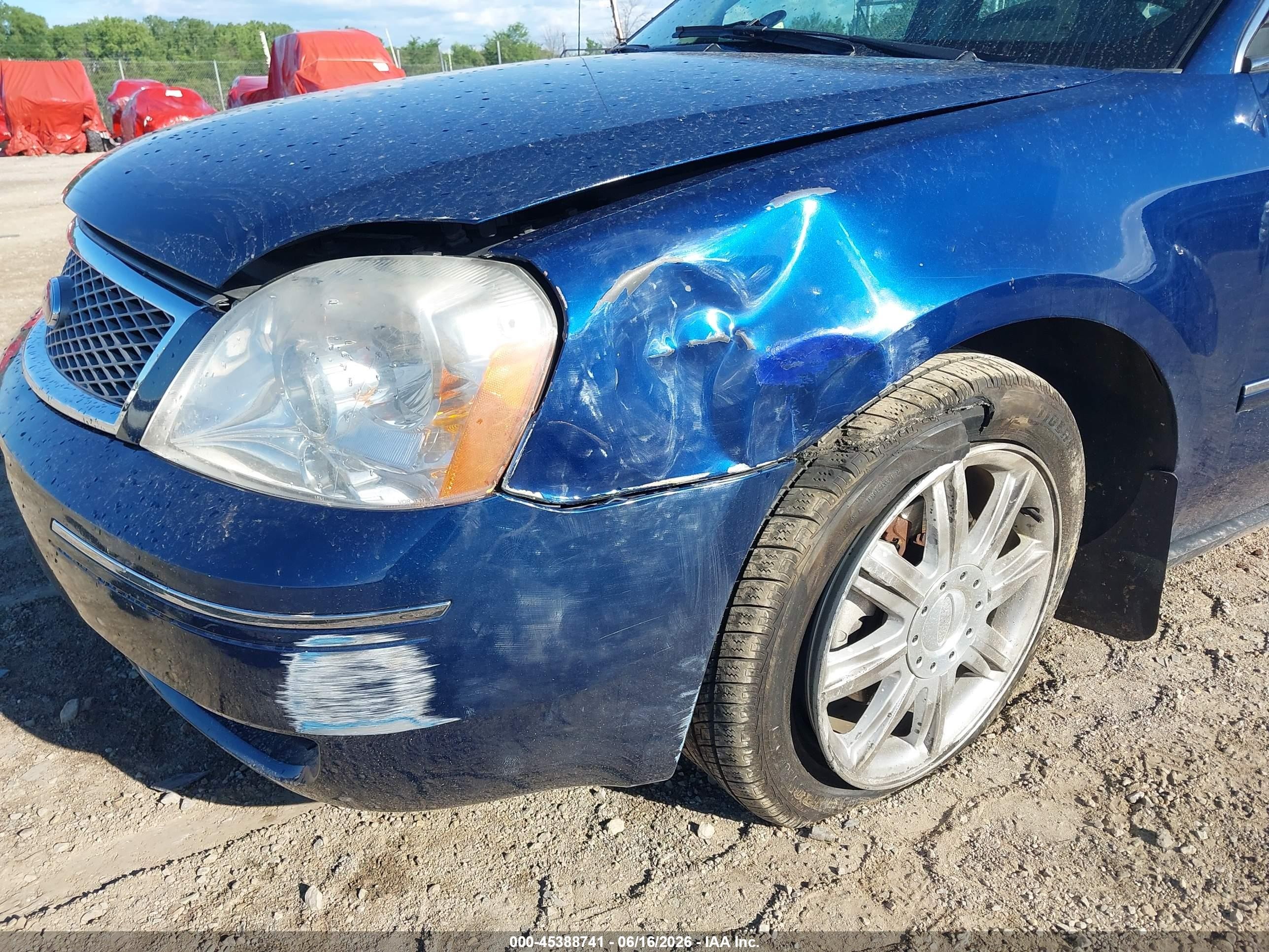 2006 Ford Five Hundred Limited Blue vin: 1FAFP25156G106713