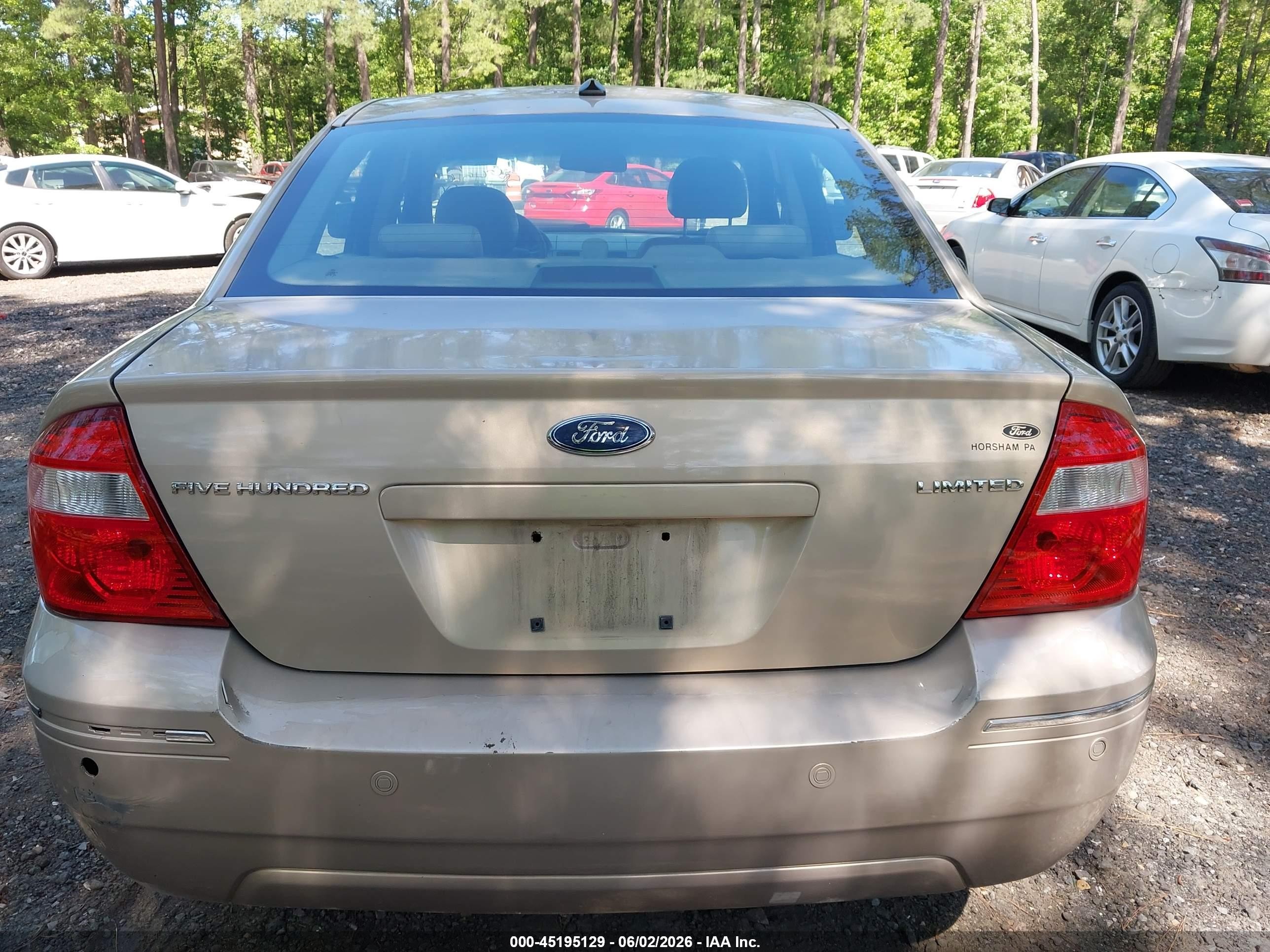 2007 Ford Five Hundred Limited Gold vin: 1FAFP25167G108830