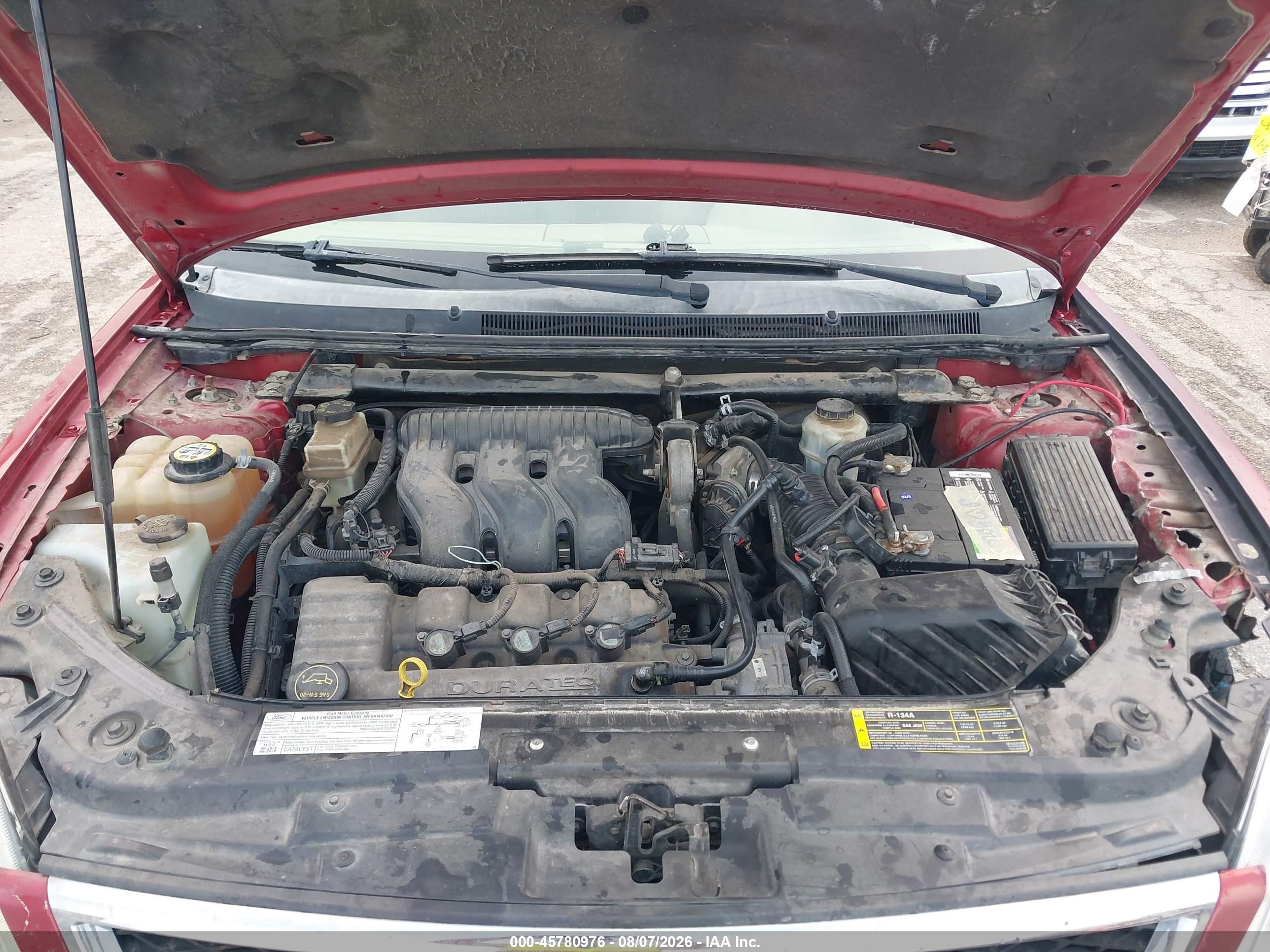 2005 Ford Five Hundred Sel Красный vin: 1FAFP27125G107958