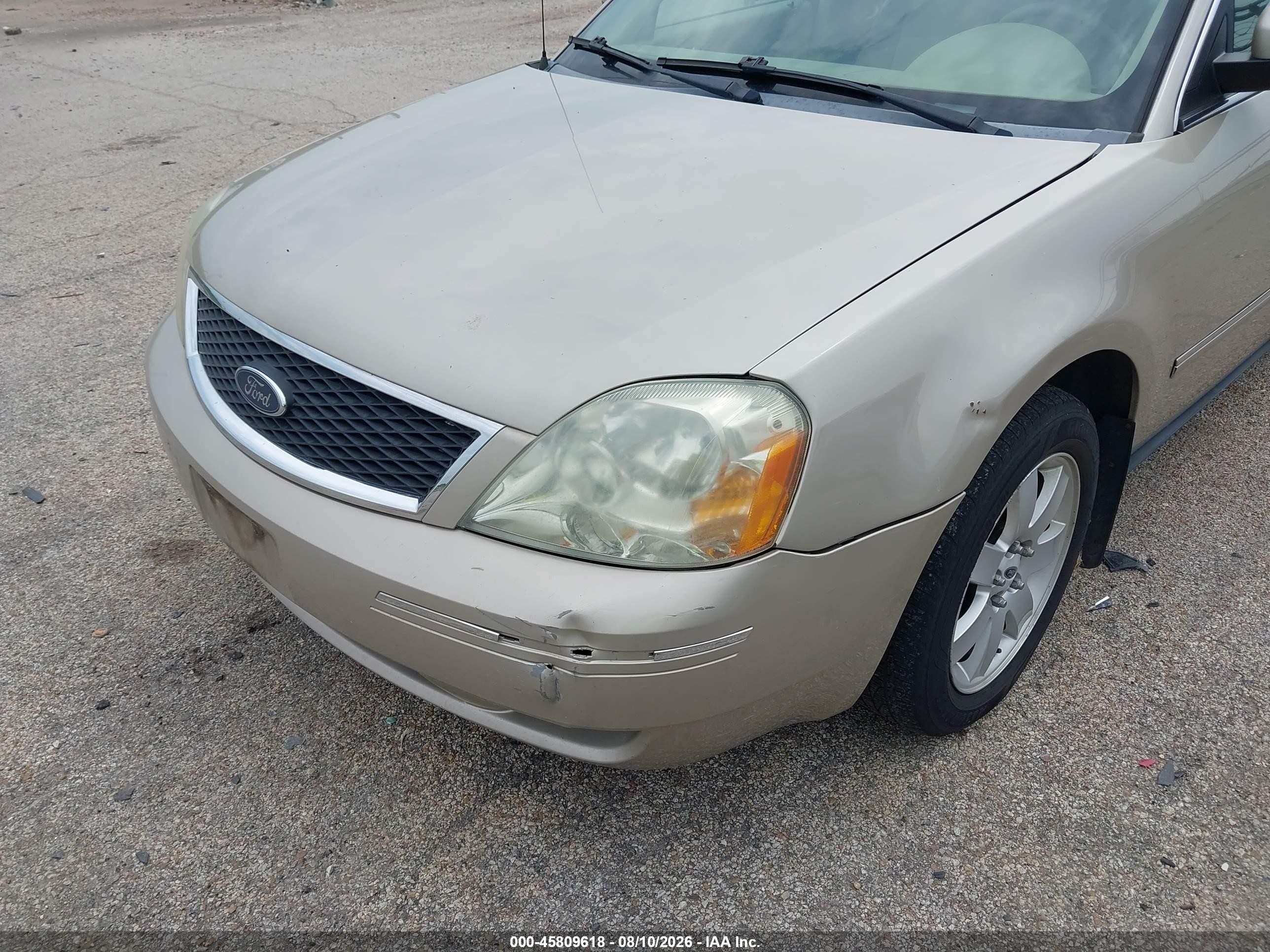 2005 Ford Five Hundred Sel Beige vin: 1FAFP27125G149949