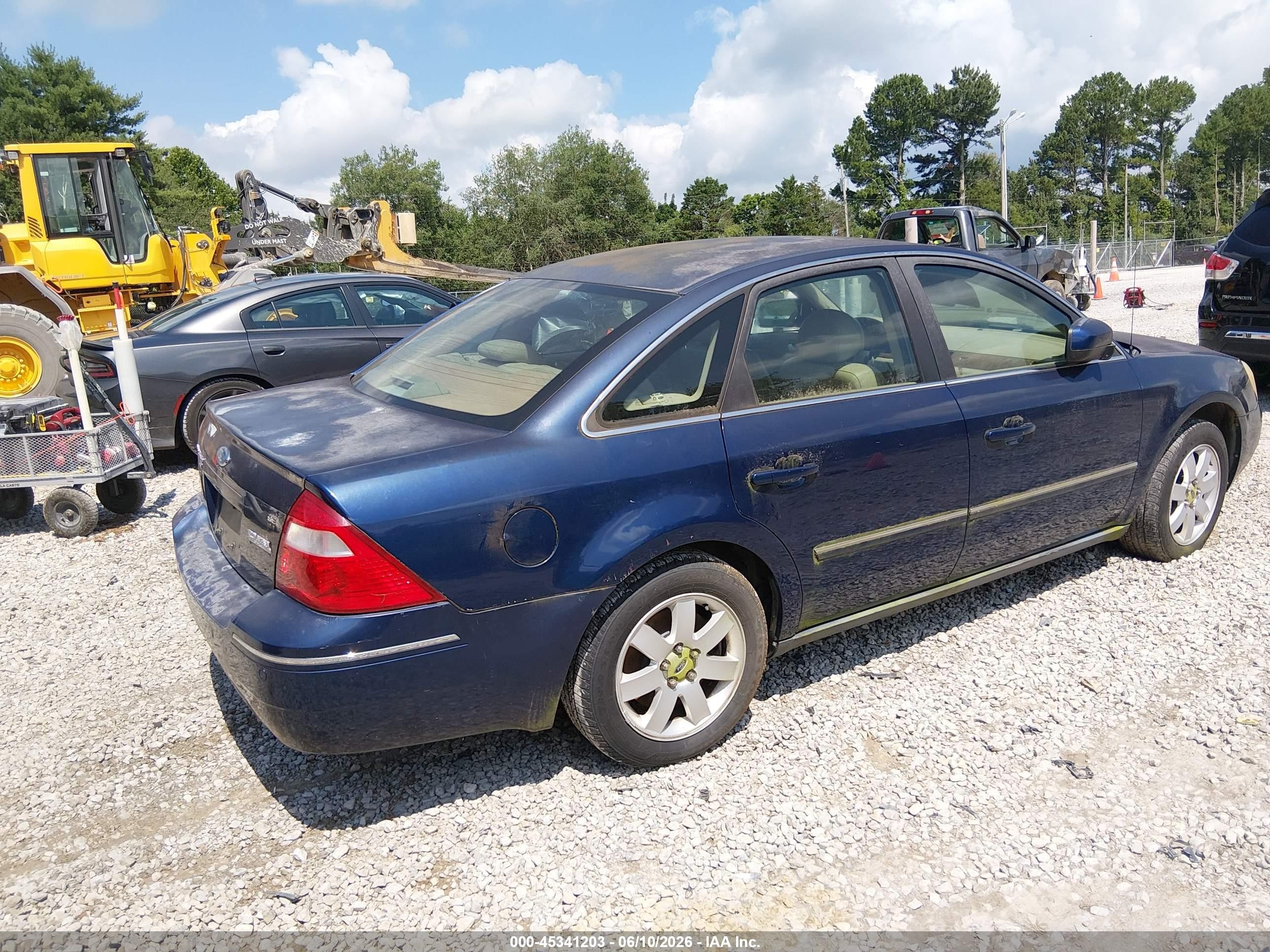 2005 Ford Five Hundred Sel Blue vin: 1FAFP27135G157946