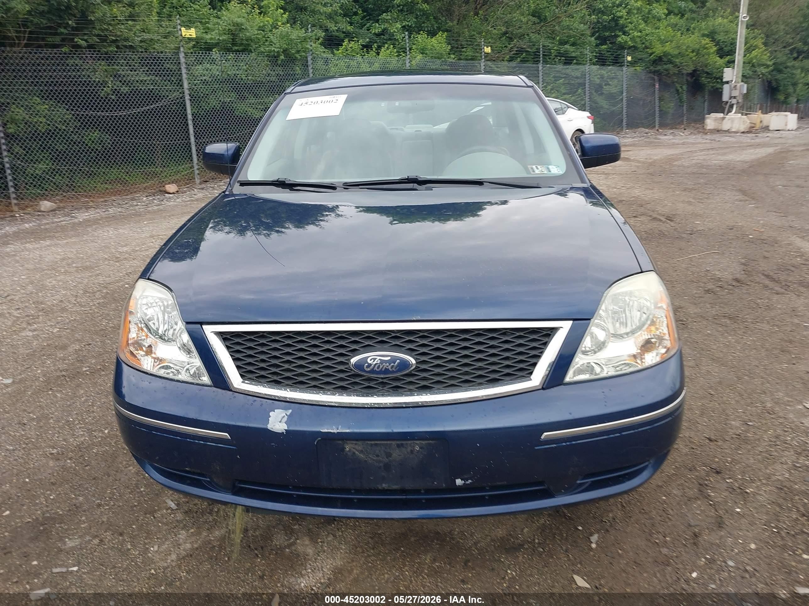 2007 Ford Five Hundred Sel Blue vin: 1FAFP27137G114985
