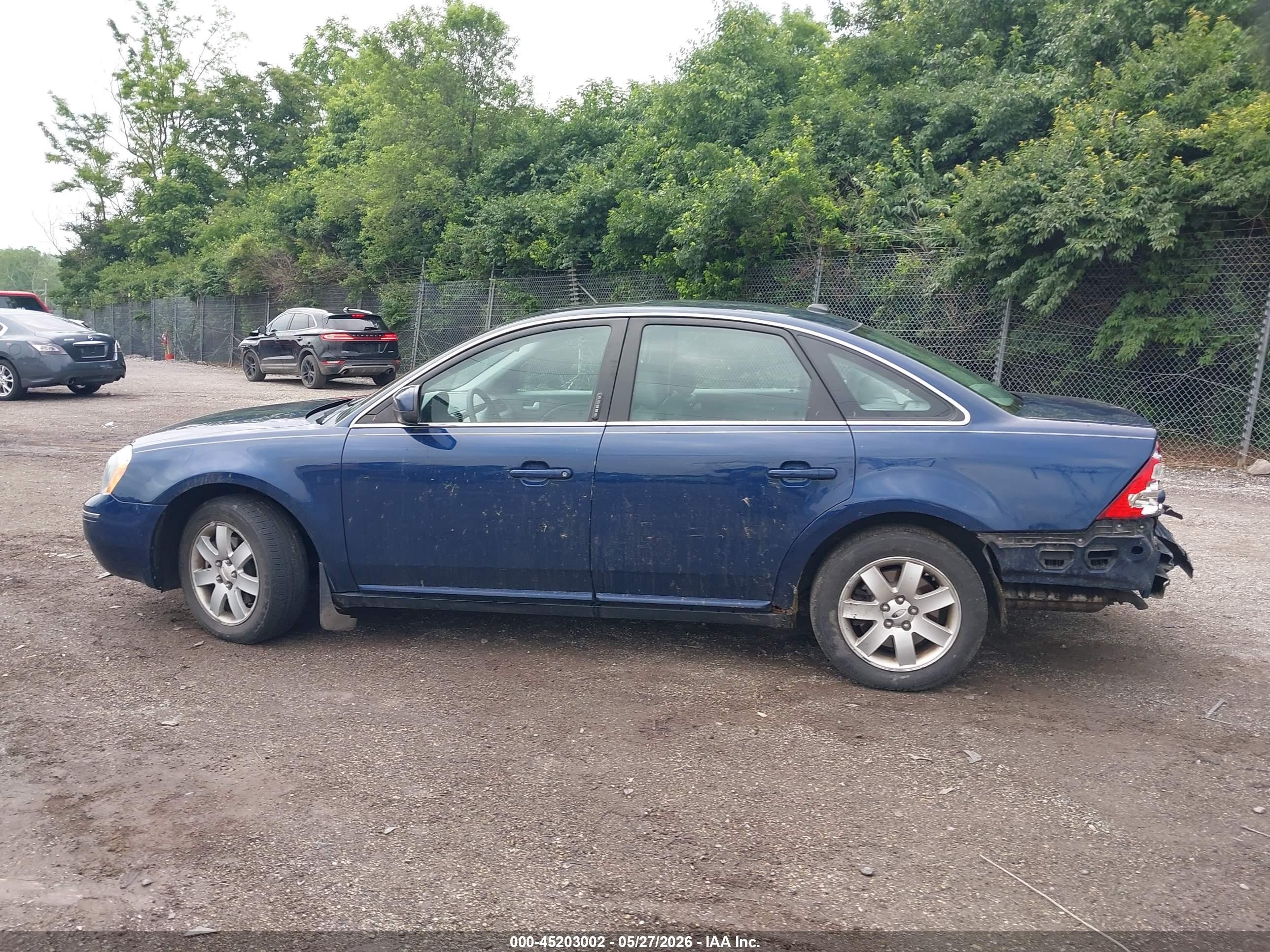 2007 Ford Five Hundred Sel Blue vin: 1FAFP27137G114985