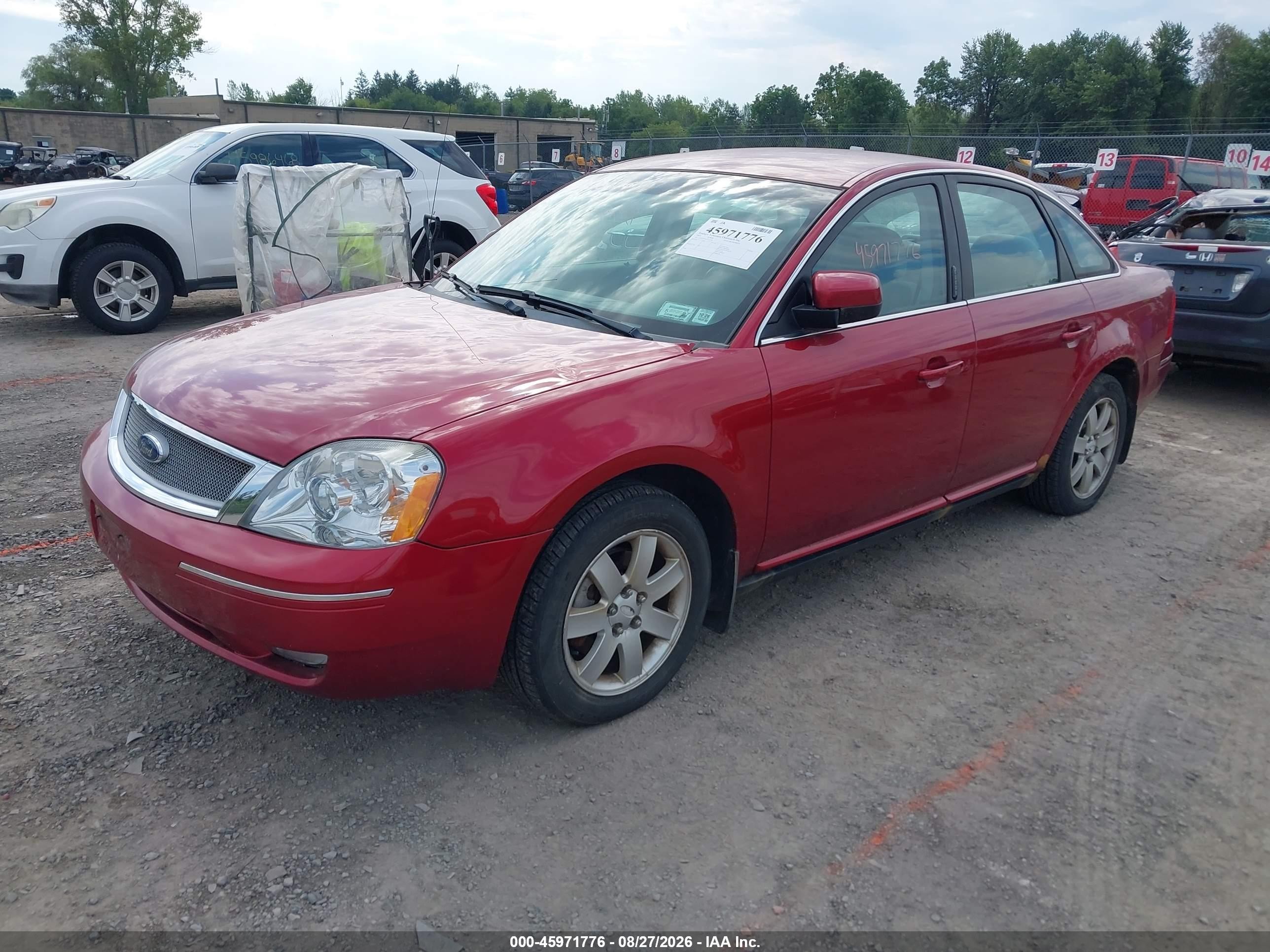 2007 Ford Five Hundred Sel Red vin: 1FAFP271X7G101764