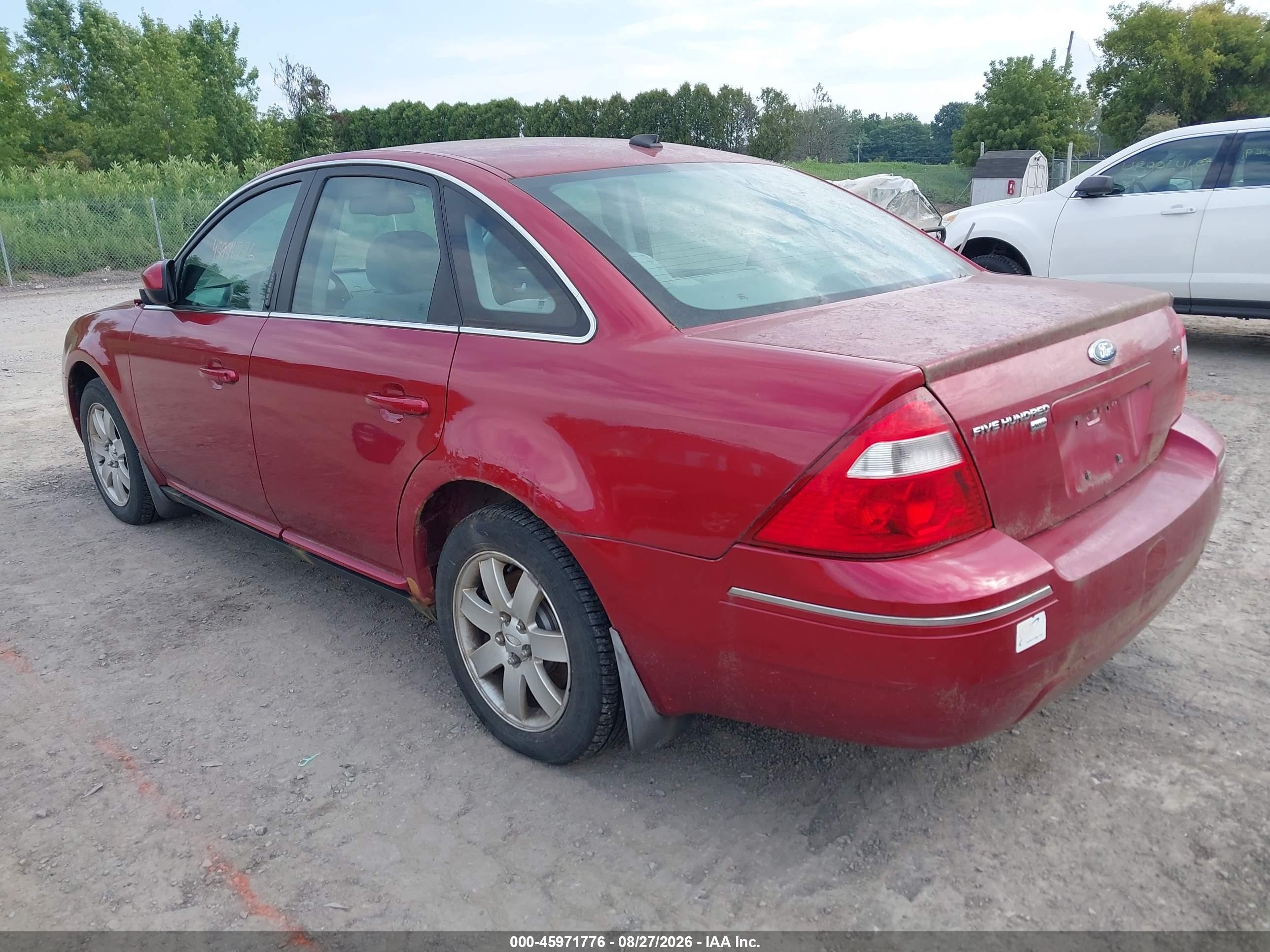 2007 Ford Five Hundred Sel Red vin: 1FAFP271X7G101764