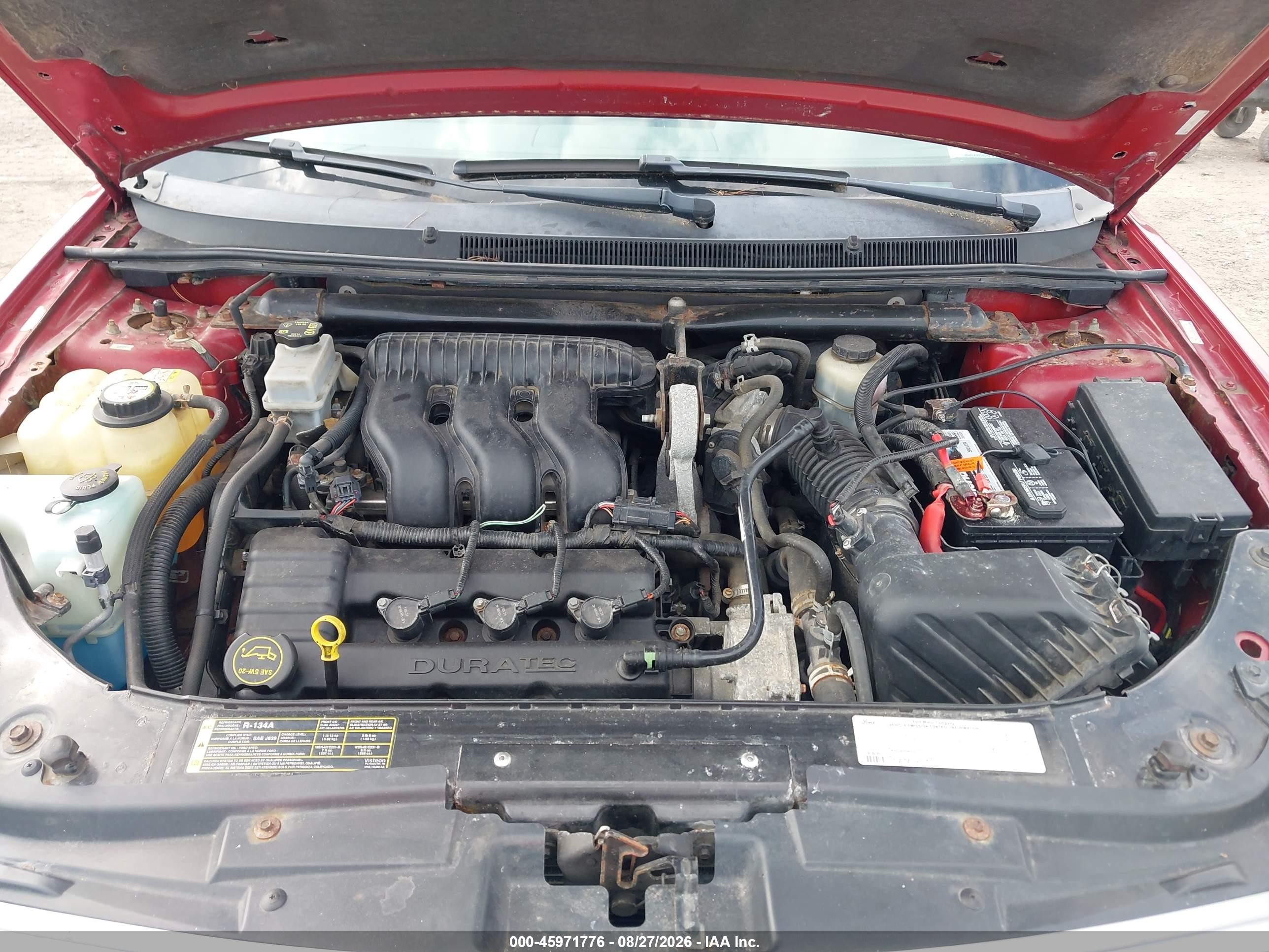 2007 Ford Five Hundred Sel Red vin: 1FAFP271X7G101764