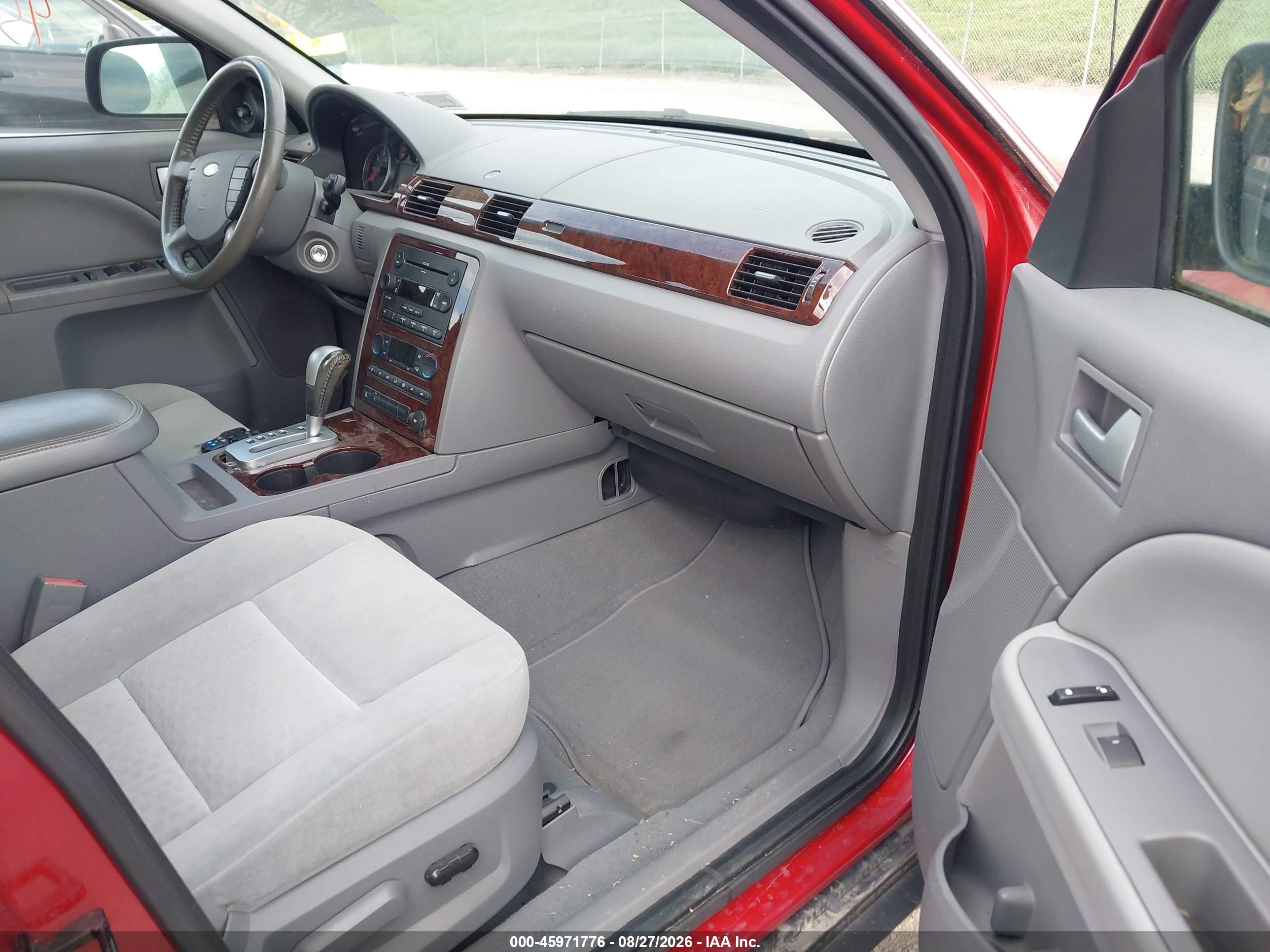 2007 Ford Five Hundred Sel Red vin: 1FAFP271X7G101764
