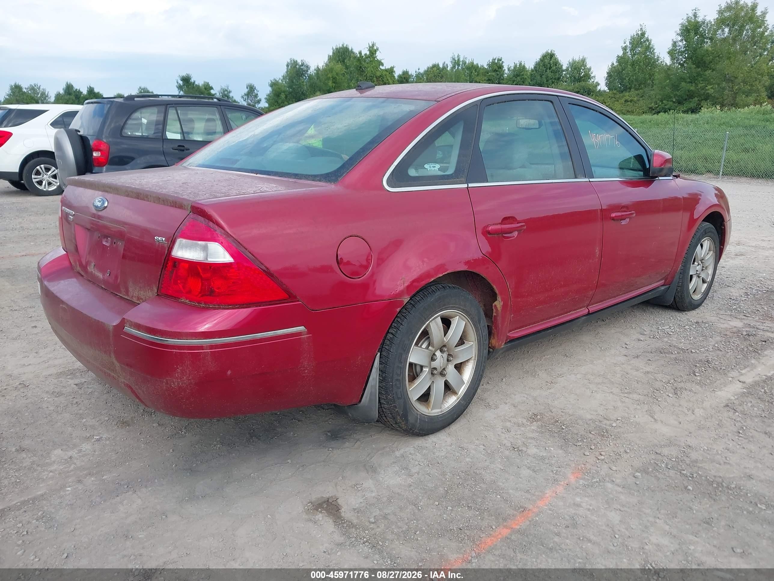 2007 Ford Five Hundred Sel Red vin: 1FAFP271X7G101764