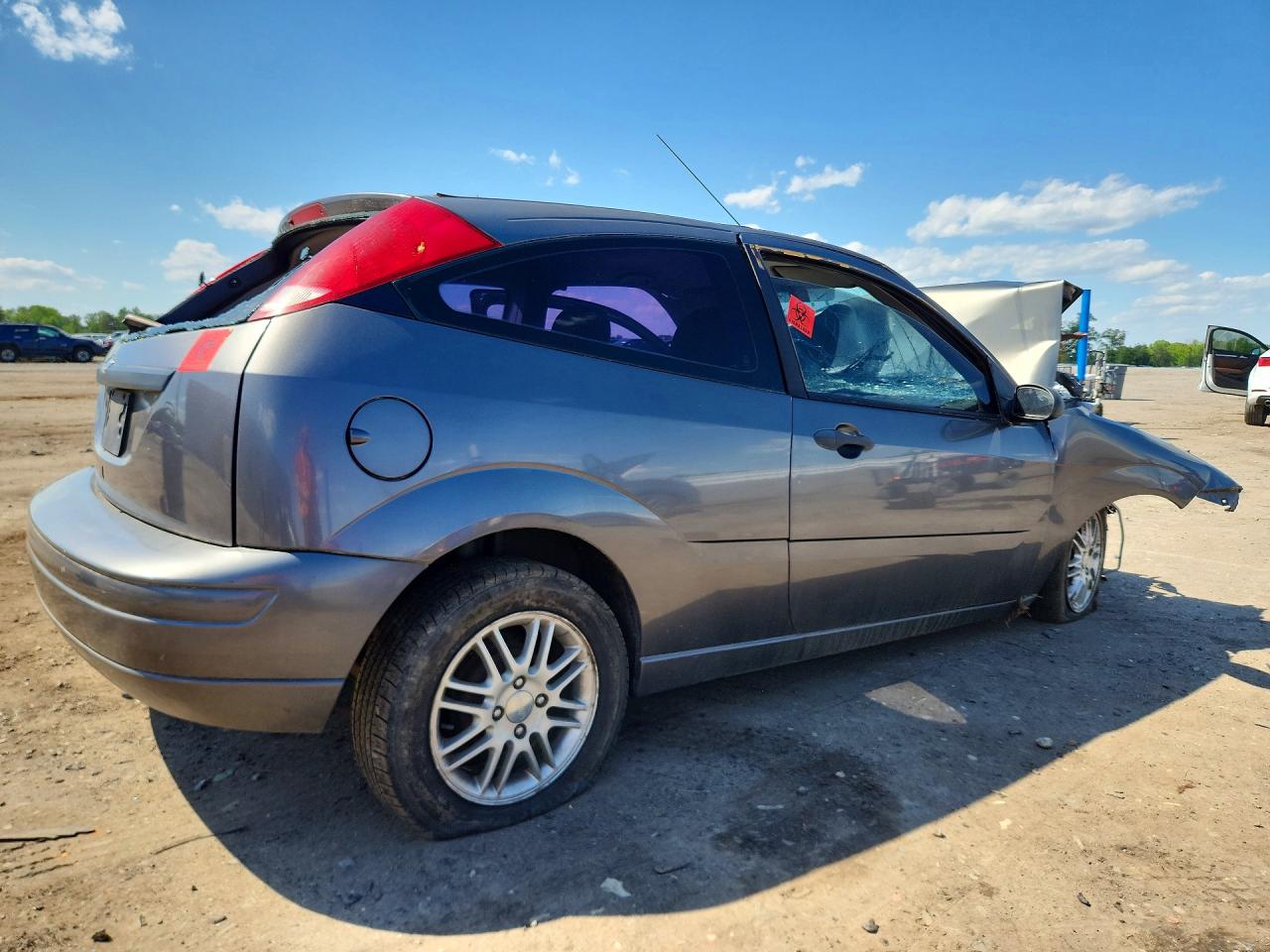 2007 Ford Focus Zx3 Gray vin: 1FAFP31N17W112448
