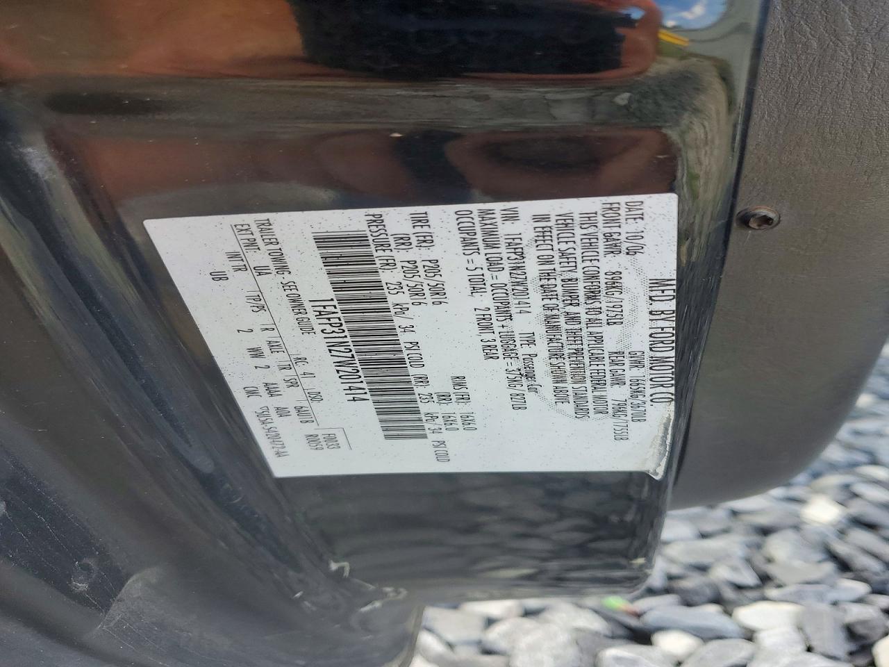 2007 Ford Focus Zx3 Черный vin: 1FAFP31N27W201414