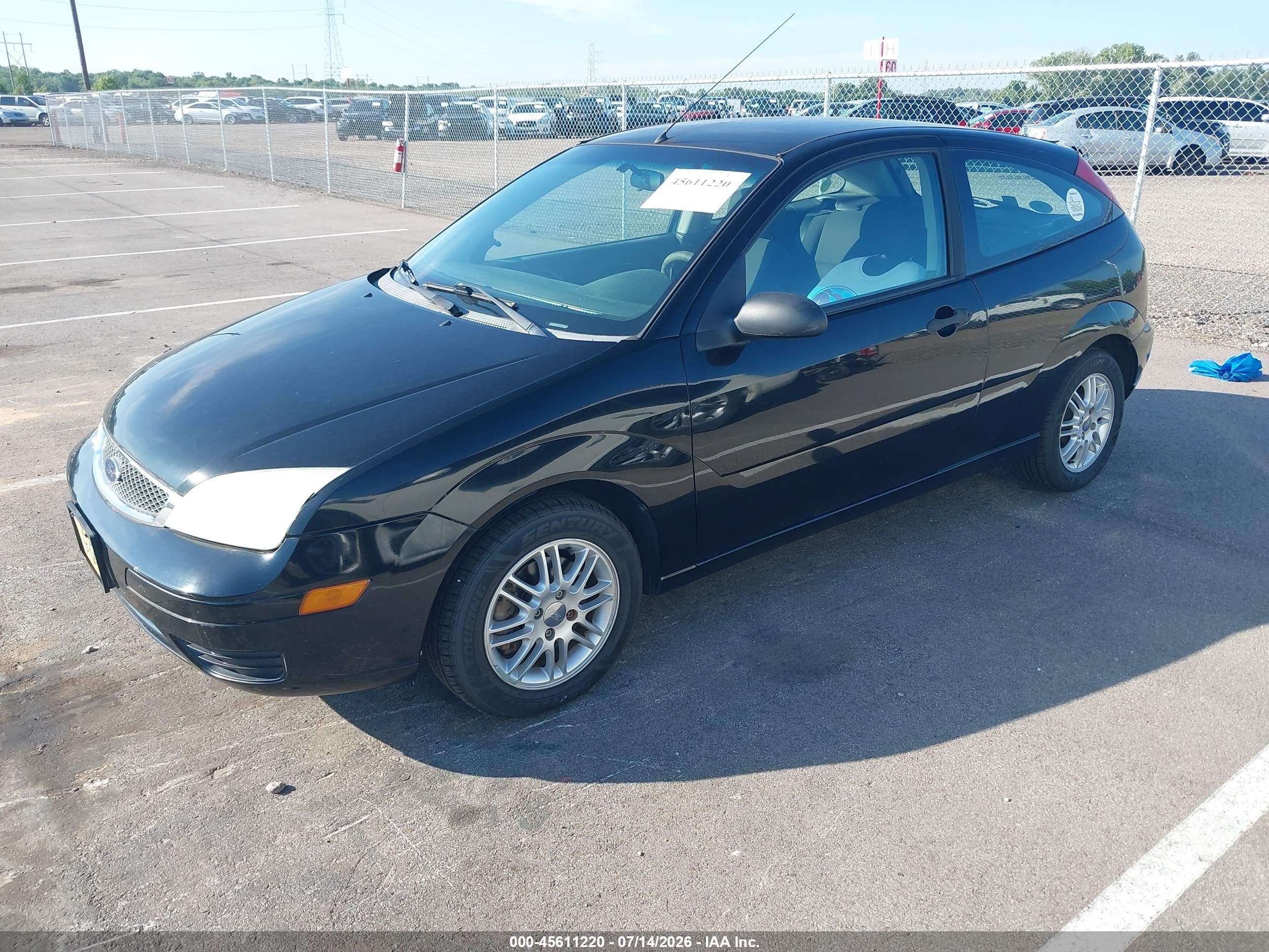 2006 Ford Focus Zx3 Black vin: 1FAFP31N36W248854