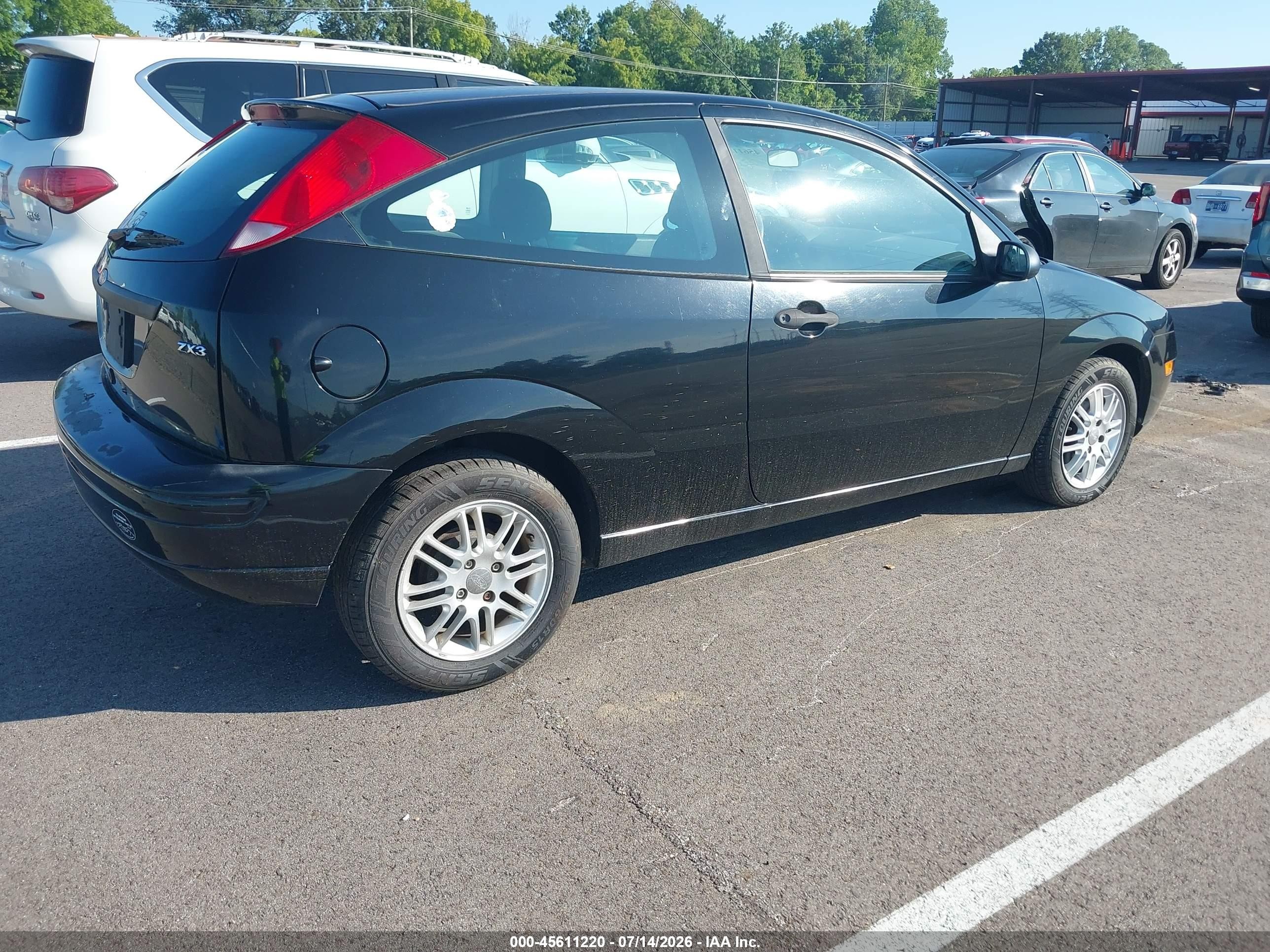 2006 Ford Focus Zx3 Black vin: 1FAFP31N36W248854