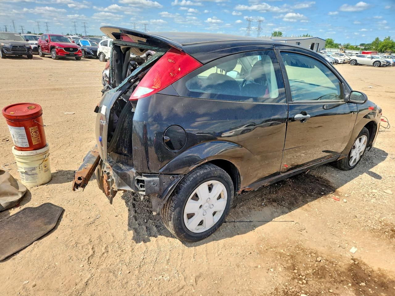 2006 Ford Focus Zx3 Black vin: 1FAFP31N56W218223