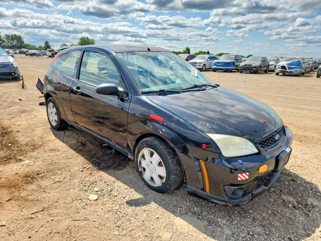 2006 Ford Focus Zx3 Black vin: 1FAFP31N56W218223