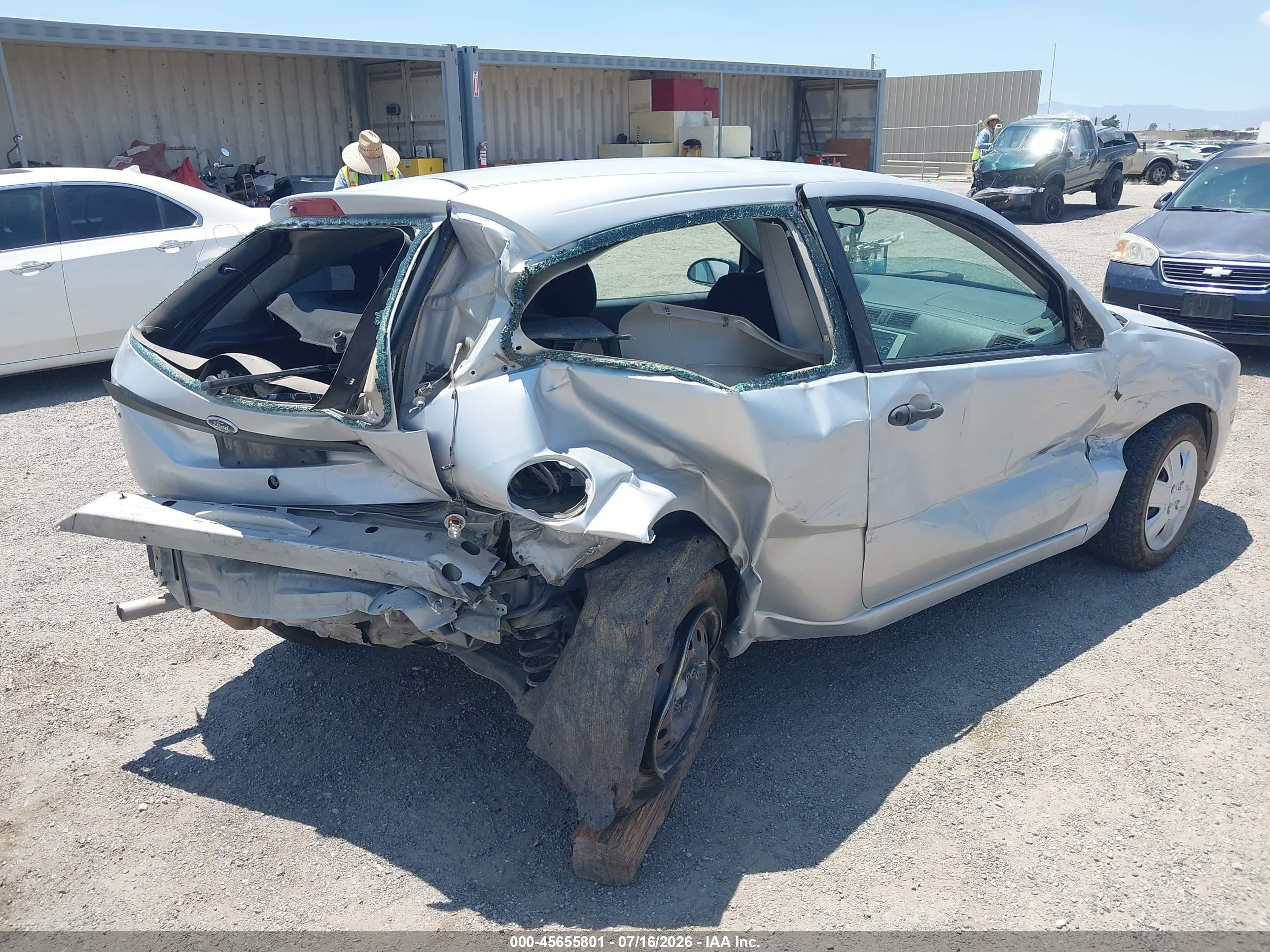 2007 Ford Focus S/se/ses Silver vin: 1FAFP31N77W211663