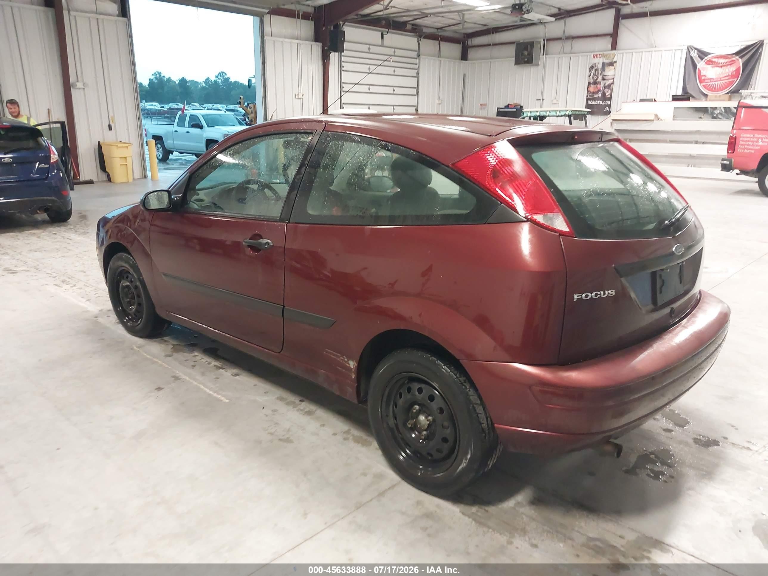 2007 Ford Focus S/se/ses Burgundy vin: 1FAFP31N87W193772