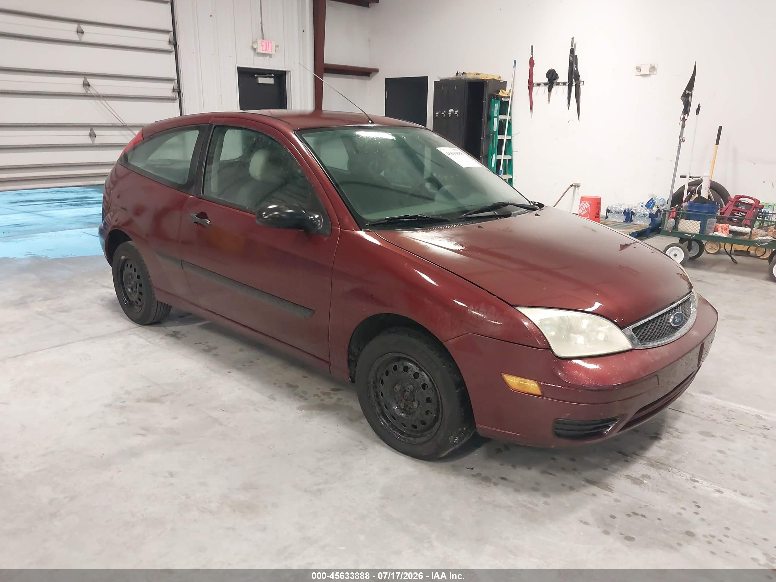 2007 Ford Focus S/se/ses Burgundy vin: 1FAFP31N87W193772