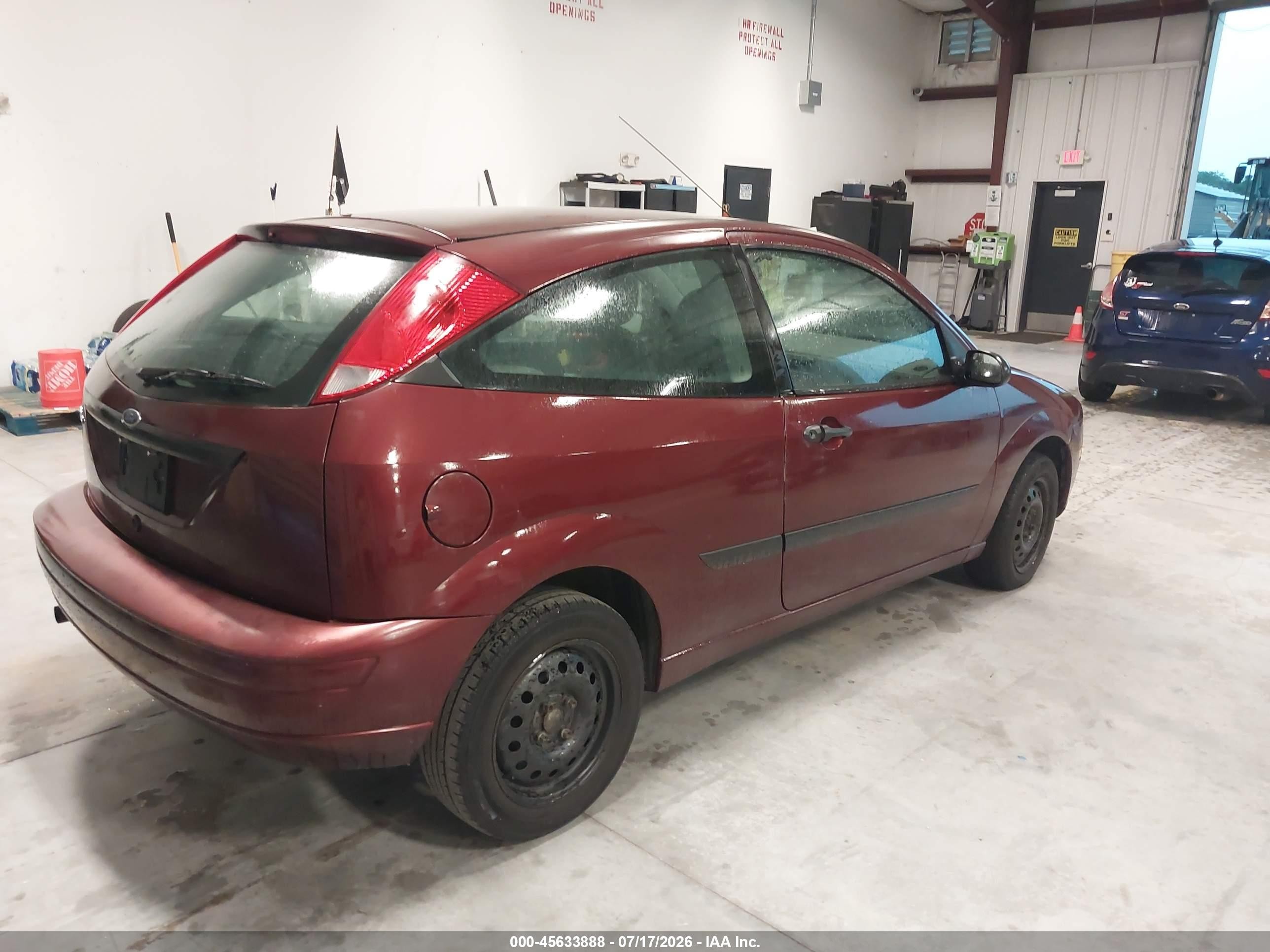 2007 Ford Focus S/se/ses Burgundy vin: 1FAFP31N87W193772