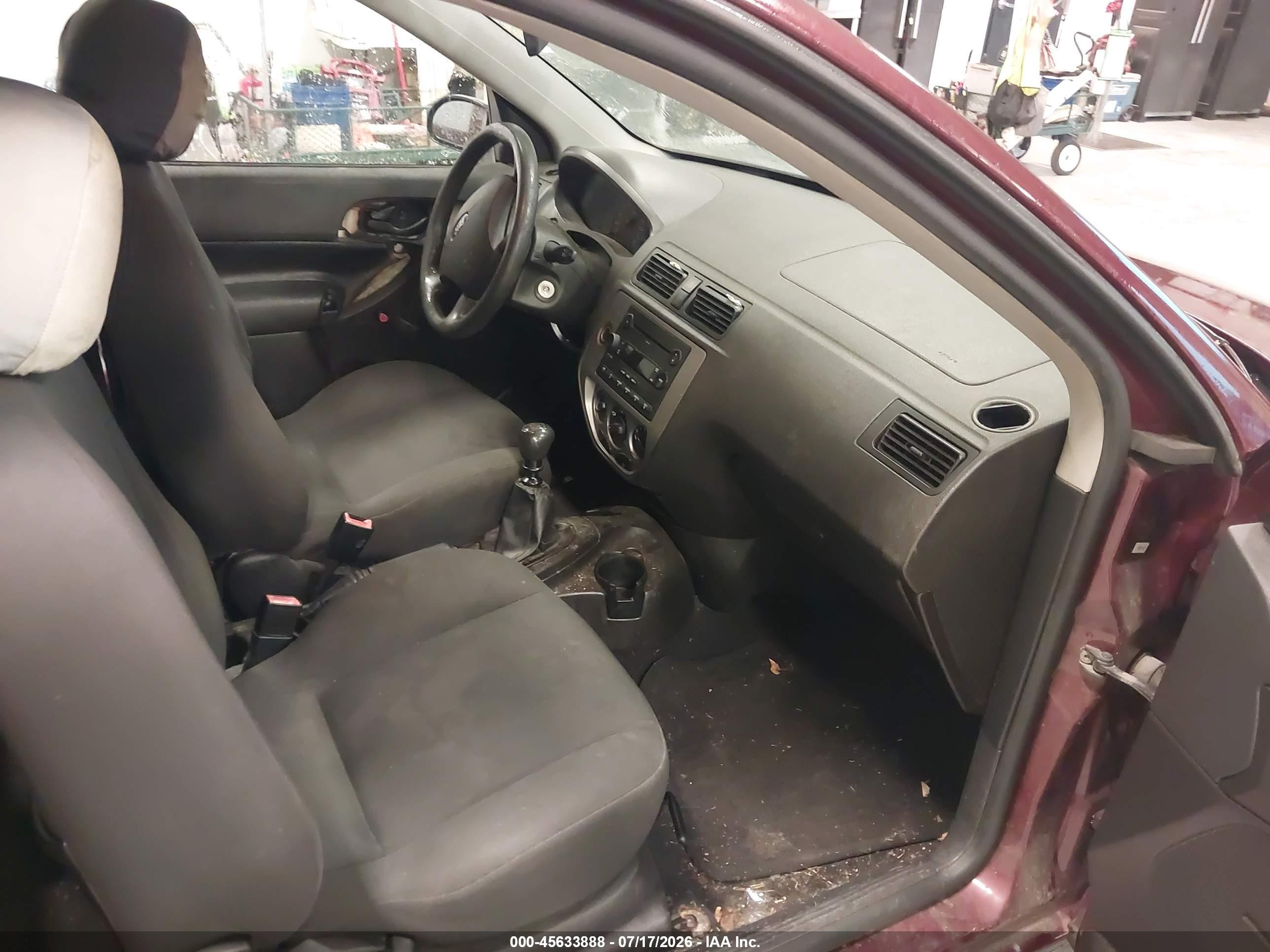 2007 Ford Focus S/se/ses Burgundy vin: 1FAFP31N87W193772