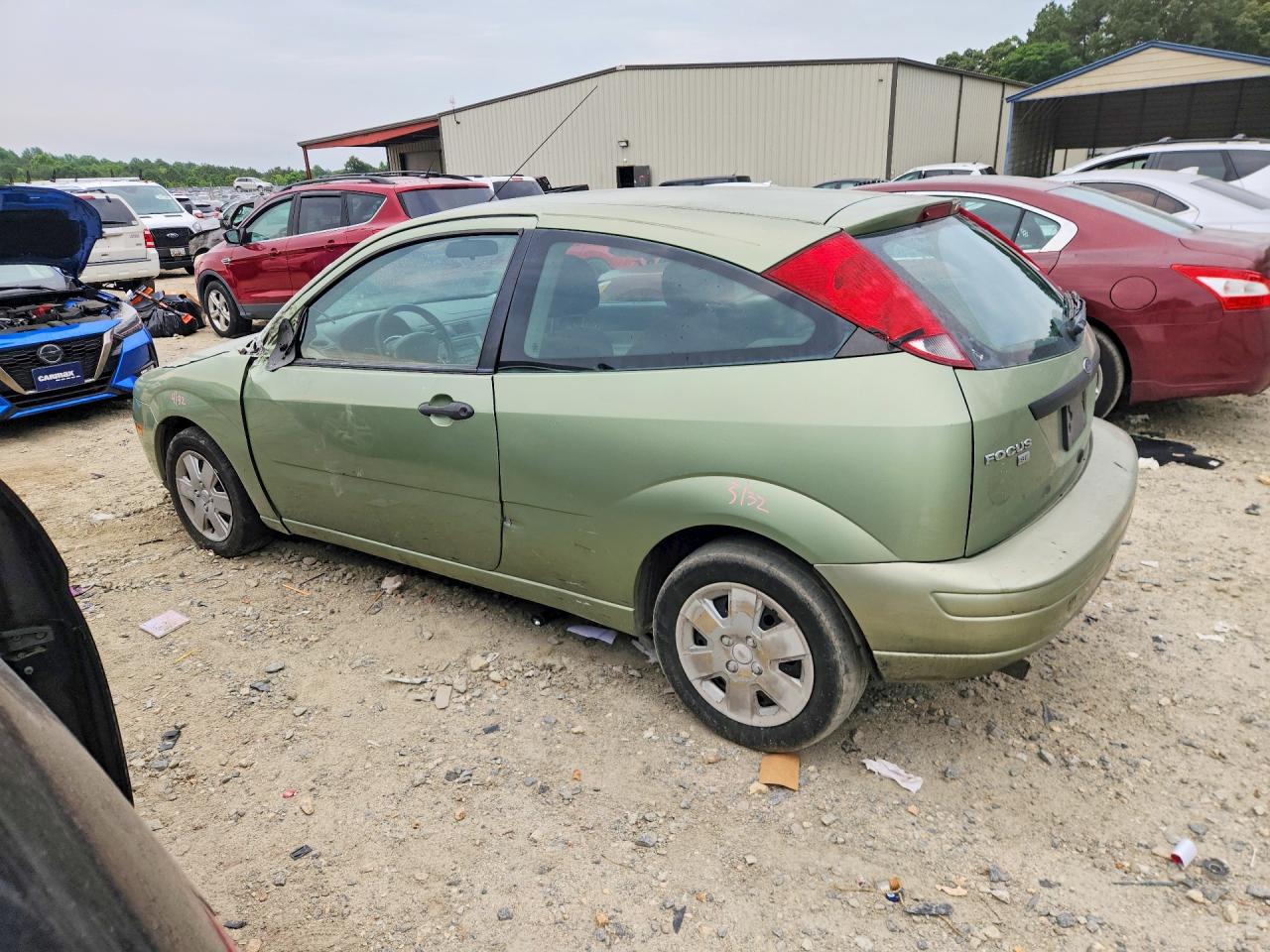 2007 Ford Focus Zx3 Green vin: 1FAFP31NX7W338763