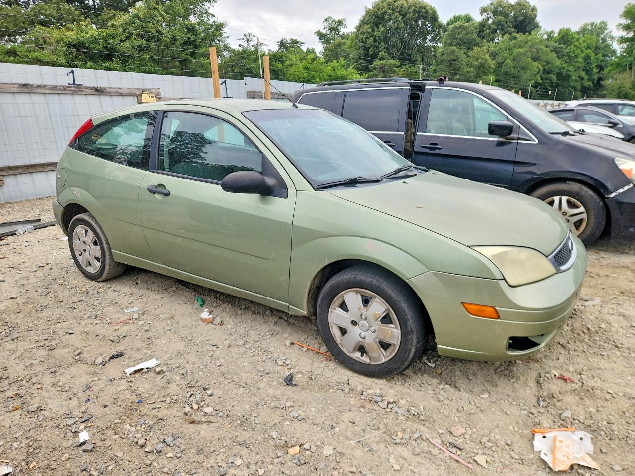 2007 Ford Focus Zx3 Green vin: 1FAFP31NX7W338763