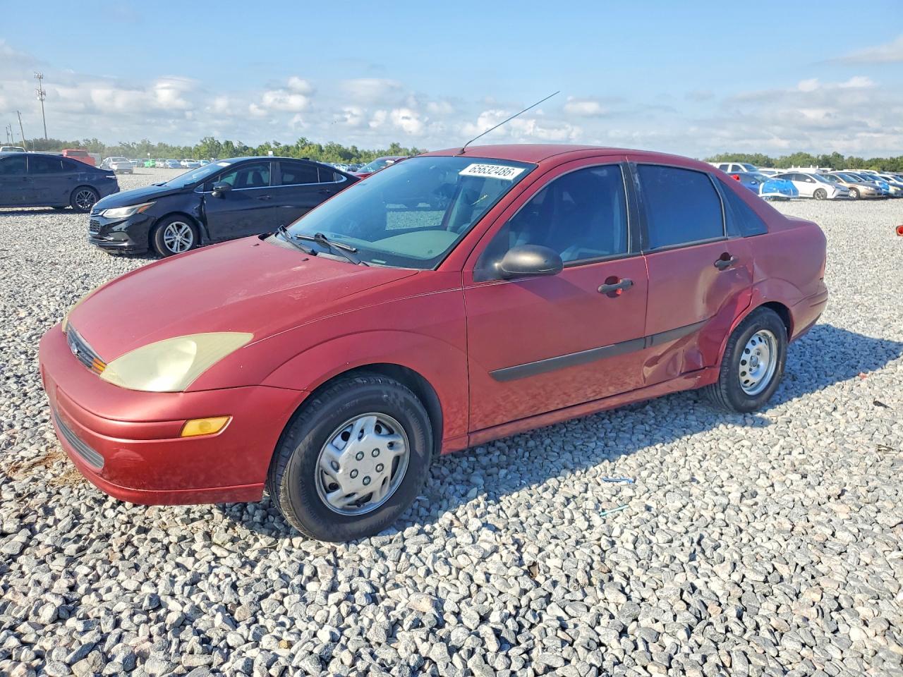 2004 Ford Focus Lx Burgundy vin: 1FAFP33P24W197357