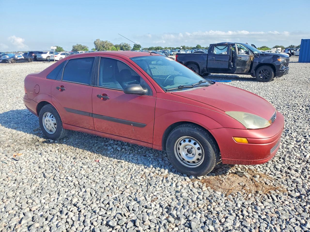 2004 Ford Focus Lx Burgundy vin: 1FAFP33P24W197357