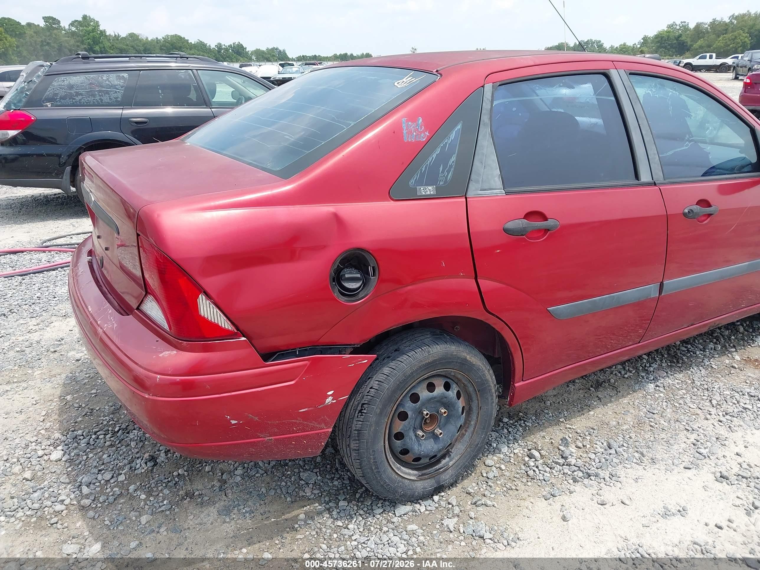 2001 Ford Focus Lx Red vin: 1FAFP33P61W309413