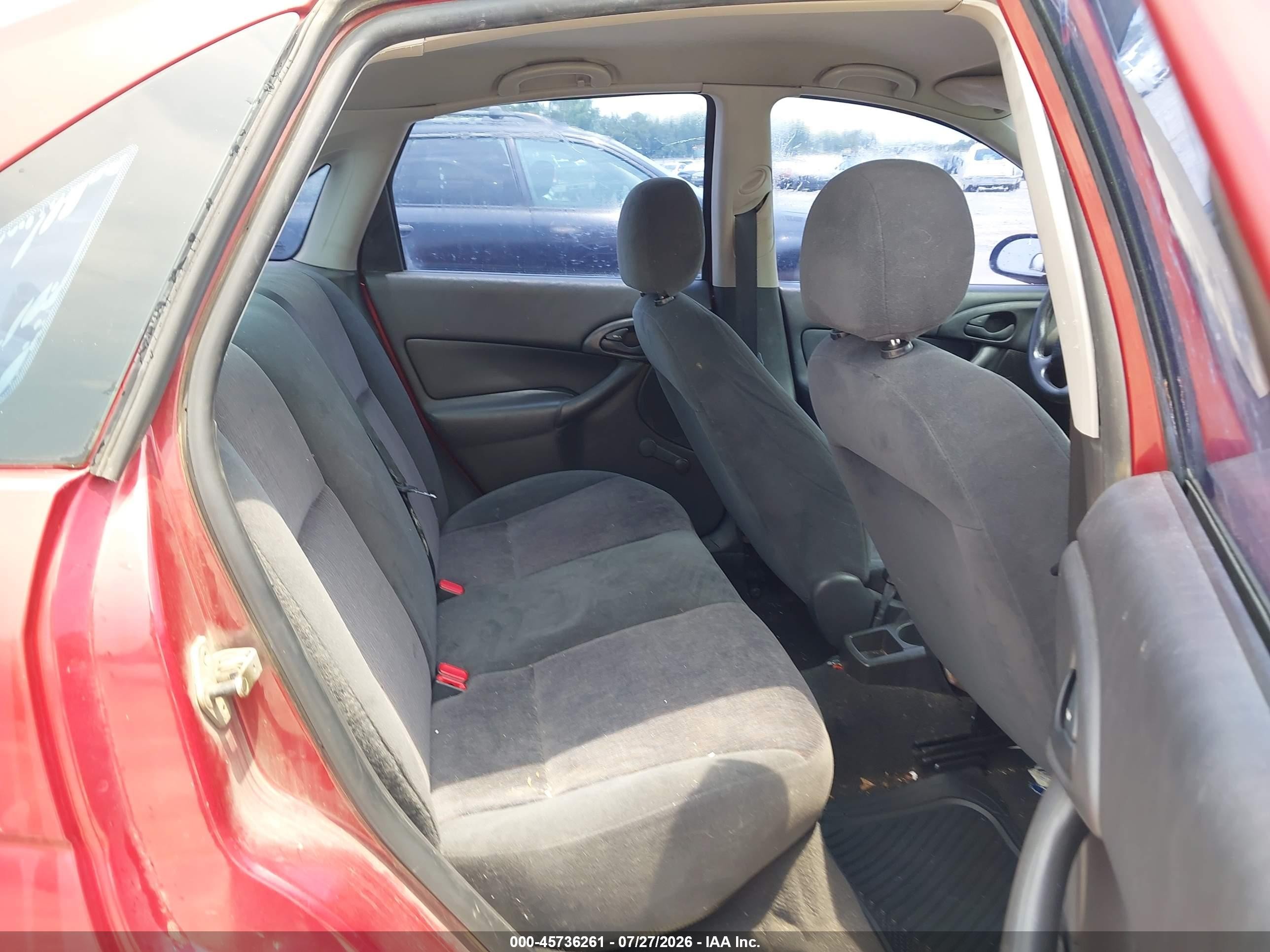 2001 Ford Focus Lx Red vin: 1FAFP33P61W309413