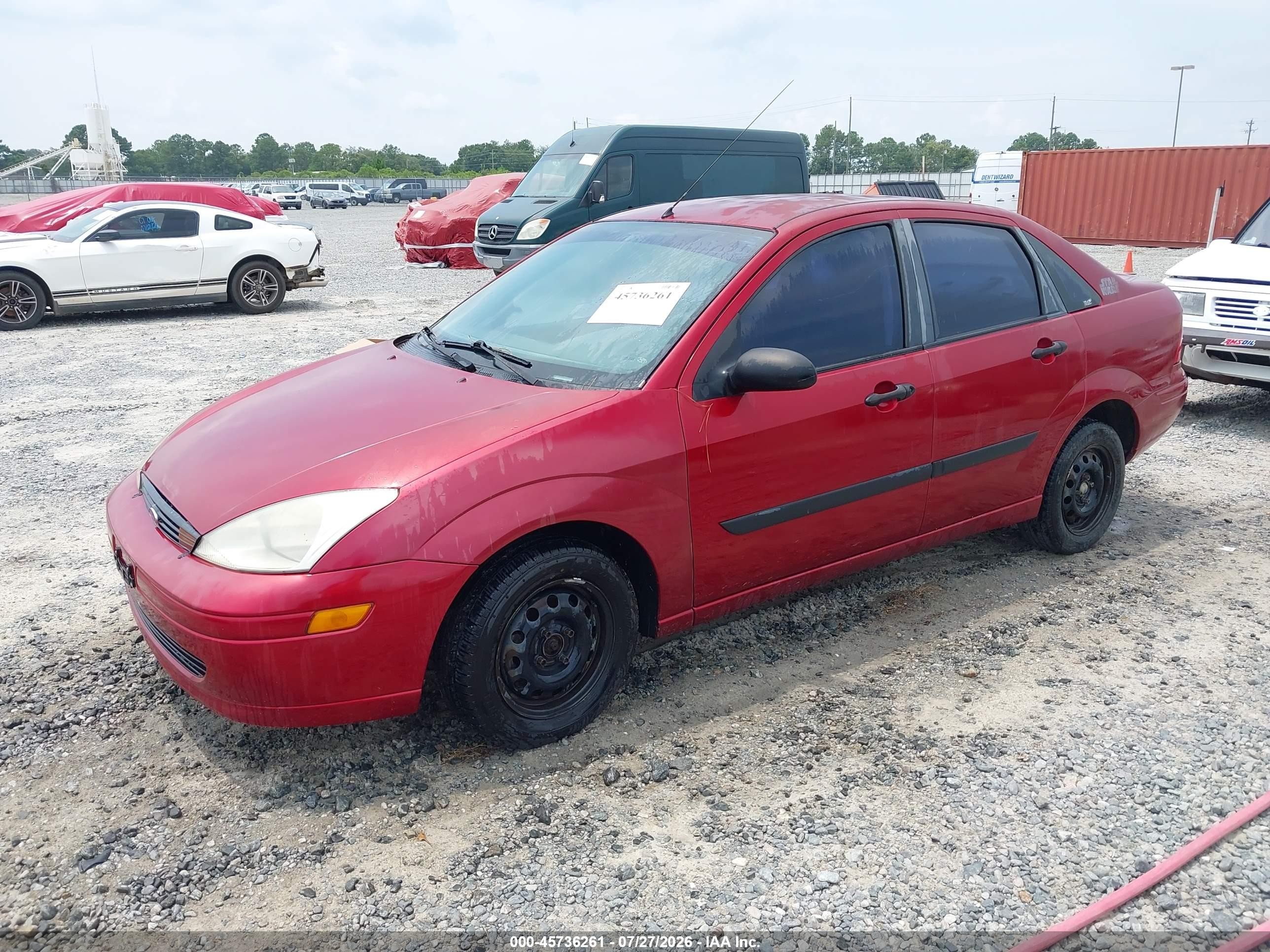 2001 Ford Focus Lx Red vin: 1FAFP33P61W309413