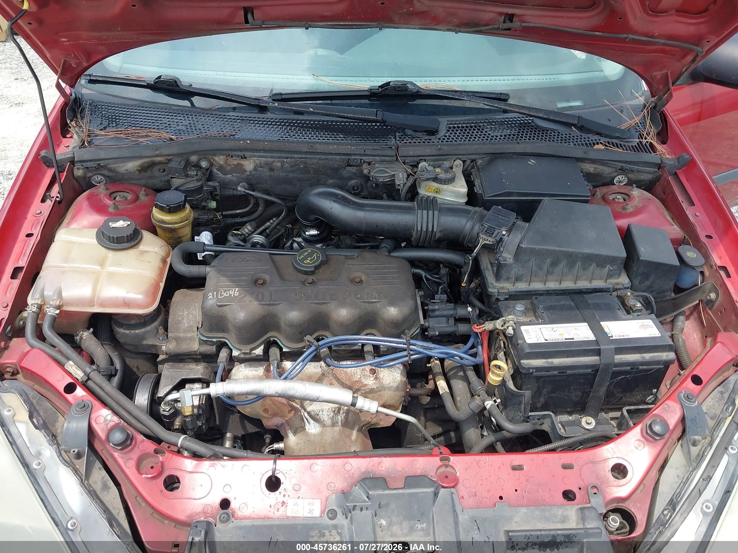 2001 Ford Focus Lx Red vin: 1FAFP33P61W309413