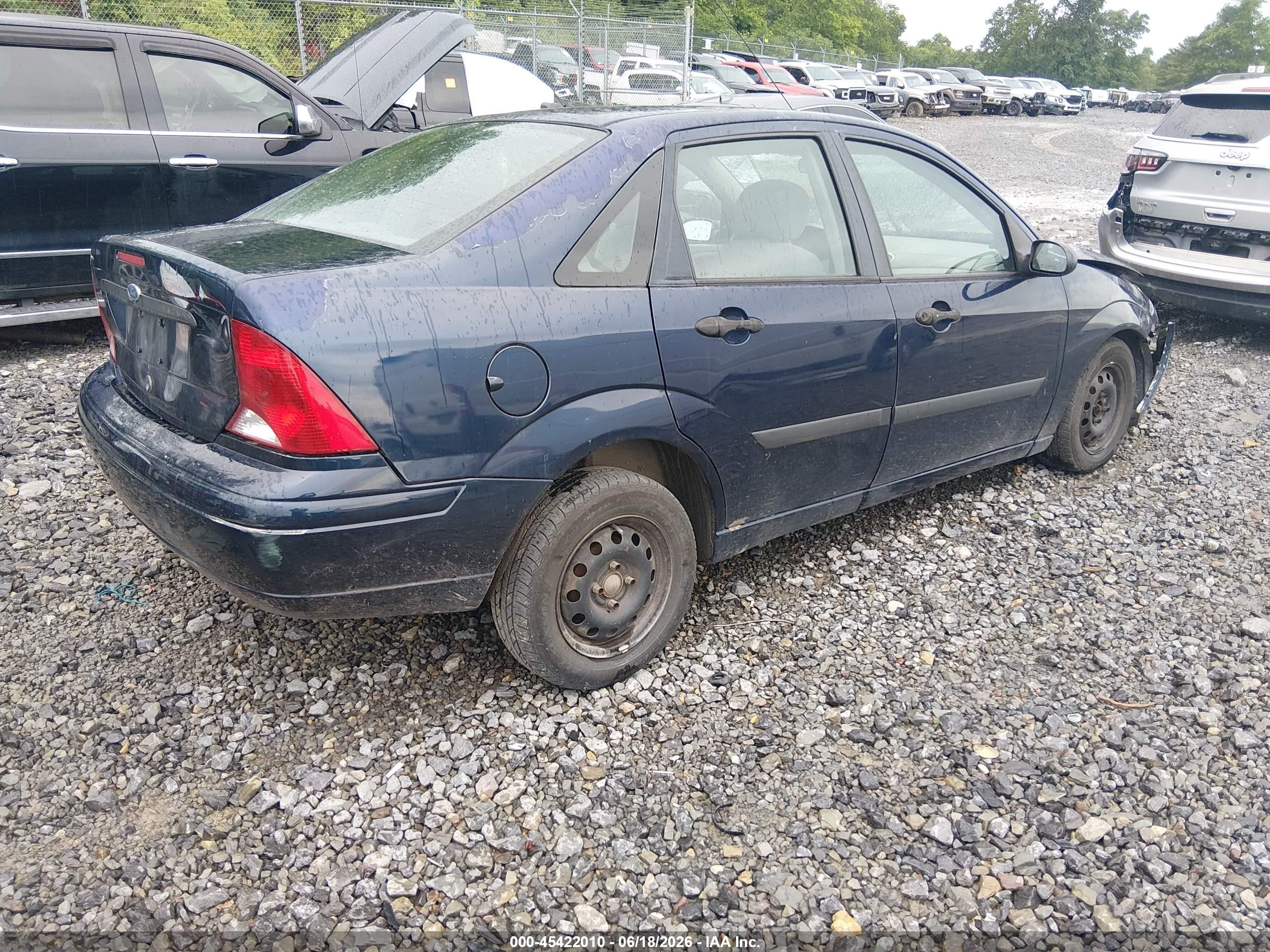 2003 Ford Focus Lx Blue vin: 1FAFP33P83W244731