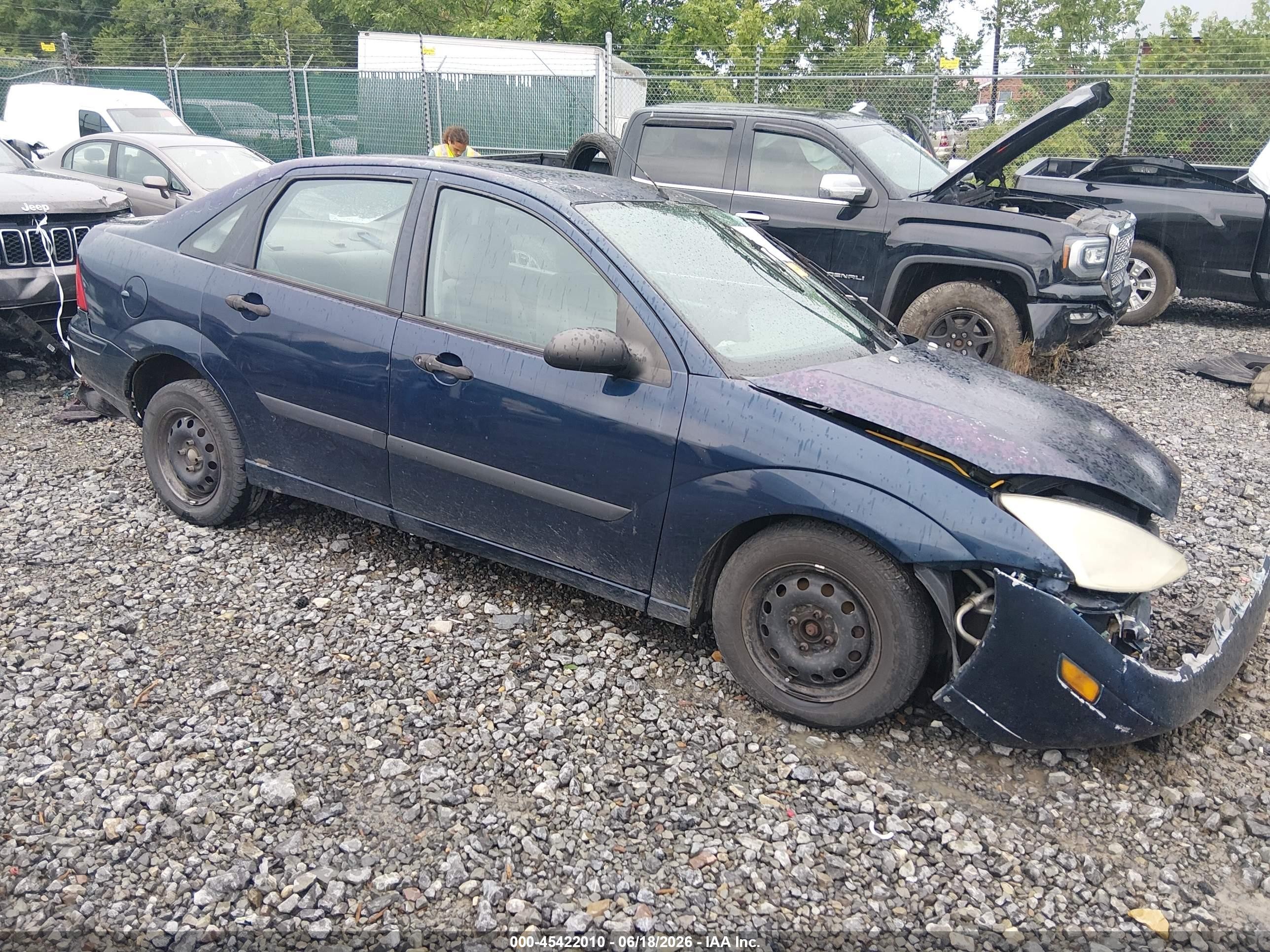 2003 Ford Focus Lx Blue vin: 1FAFP33P83W244731