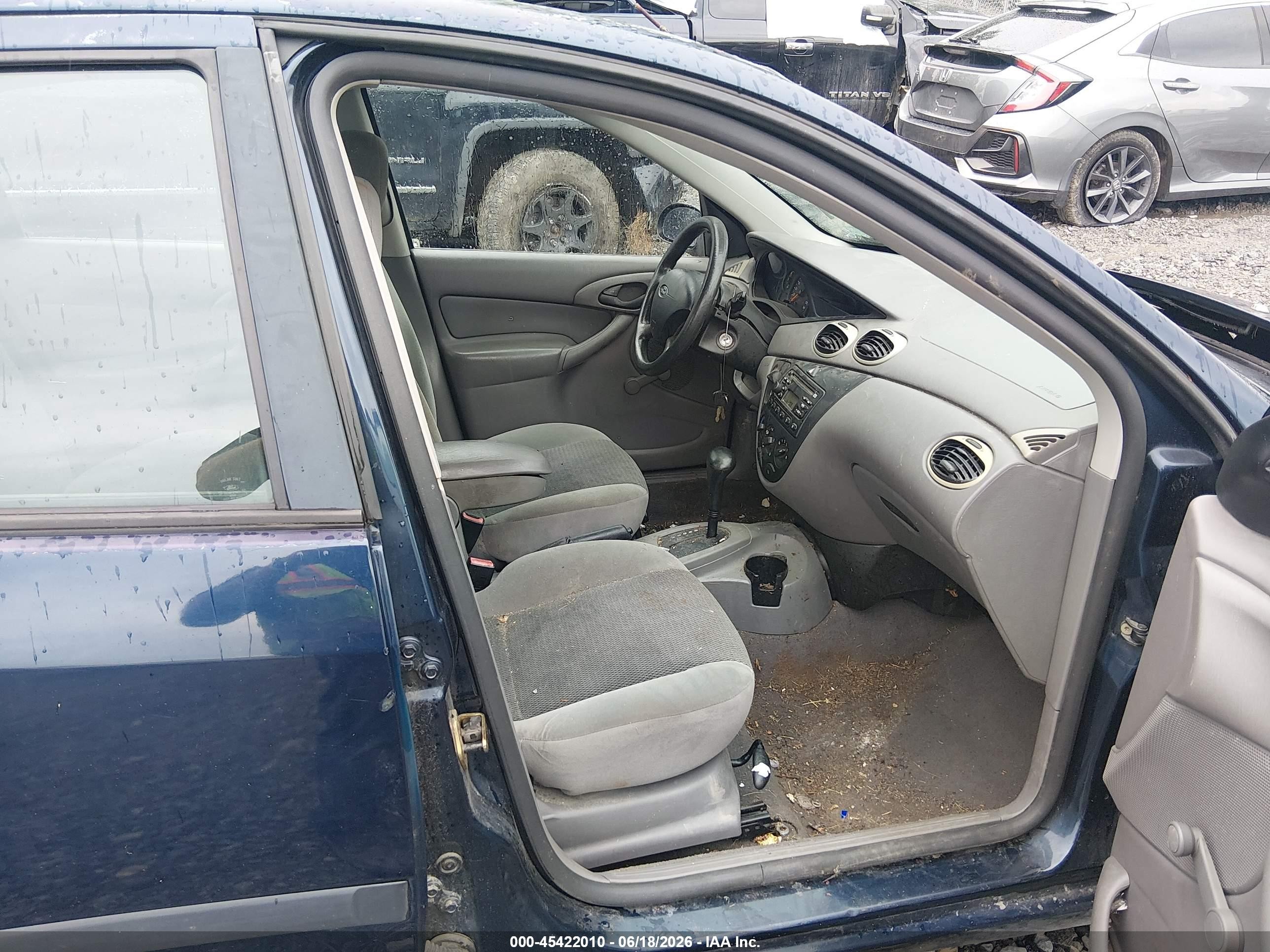 2003 Ford Focus Lx Blue vin: 1FAFP33P83W244731