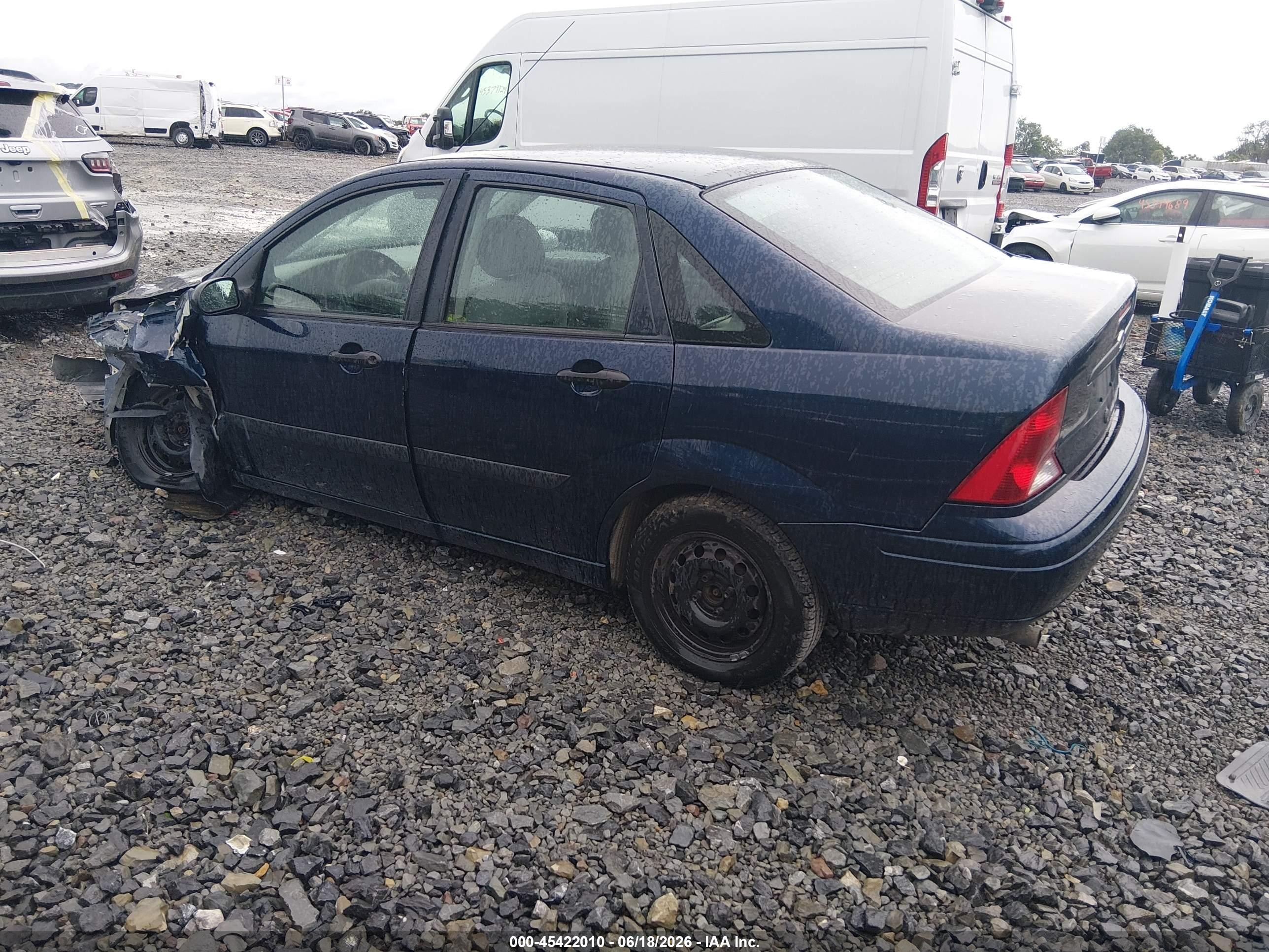 2003 Ford Focus Lx Blue vin: 1FAFP33P83W244731