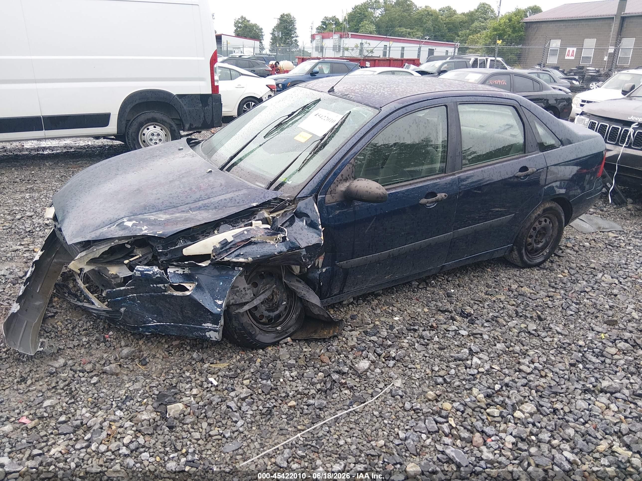 2003 Ford Focus Lx Blue vin: 1FAFP33P83W244731