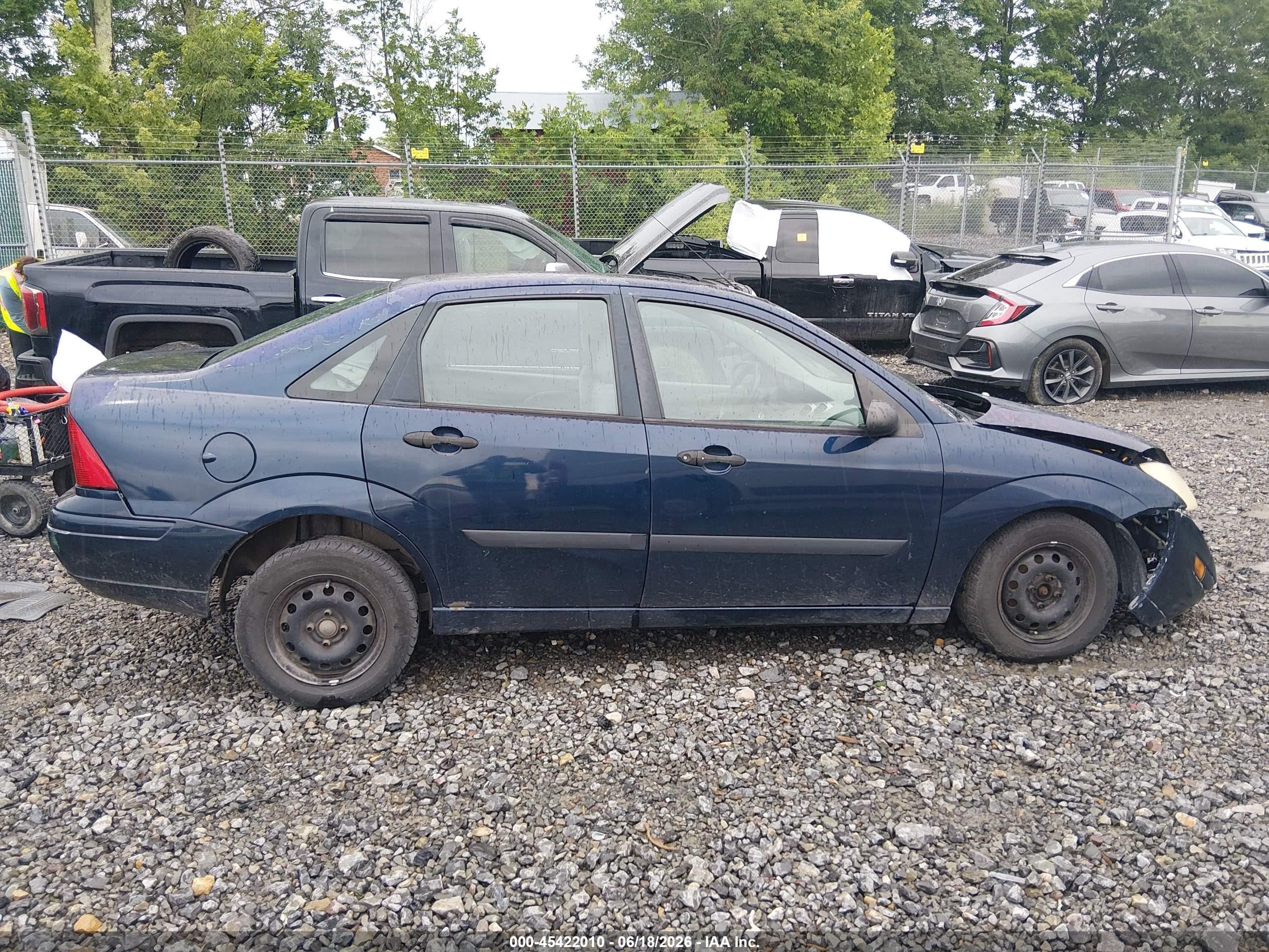 2003 Ford Focus Lx Blue vin: 1FAFP33P83W244731